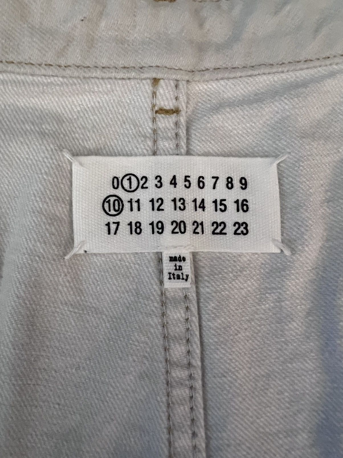 Maison Margiela SS23 hand-painted stone-washed denim shorts, sz 32–34, Italy Size US 32 / EU 48 - 18 Thumbnail