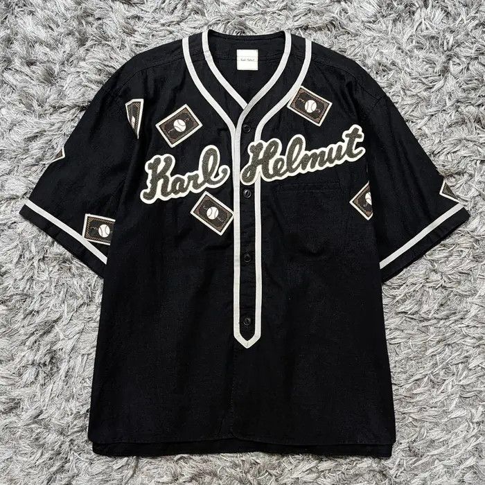 Karl Helmut Vintage Karl Helmut Baseball Patches Shirt Button Ups Jacket Size US L / EU 52-54 / 3 - 1 Thumbnail