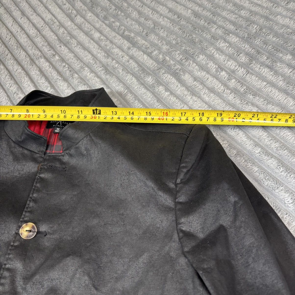 Marc Ecko Marc Eko Cut & Sew Medium Sheen Band Collar Blazer Jacket Size 38R - 8 Thumbnail