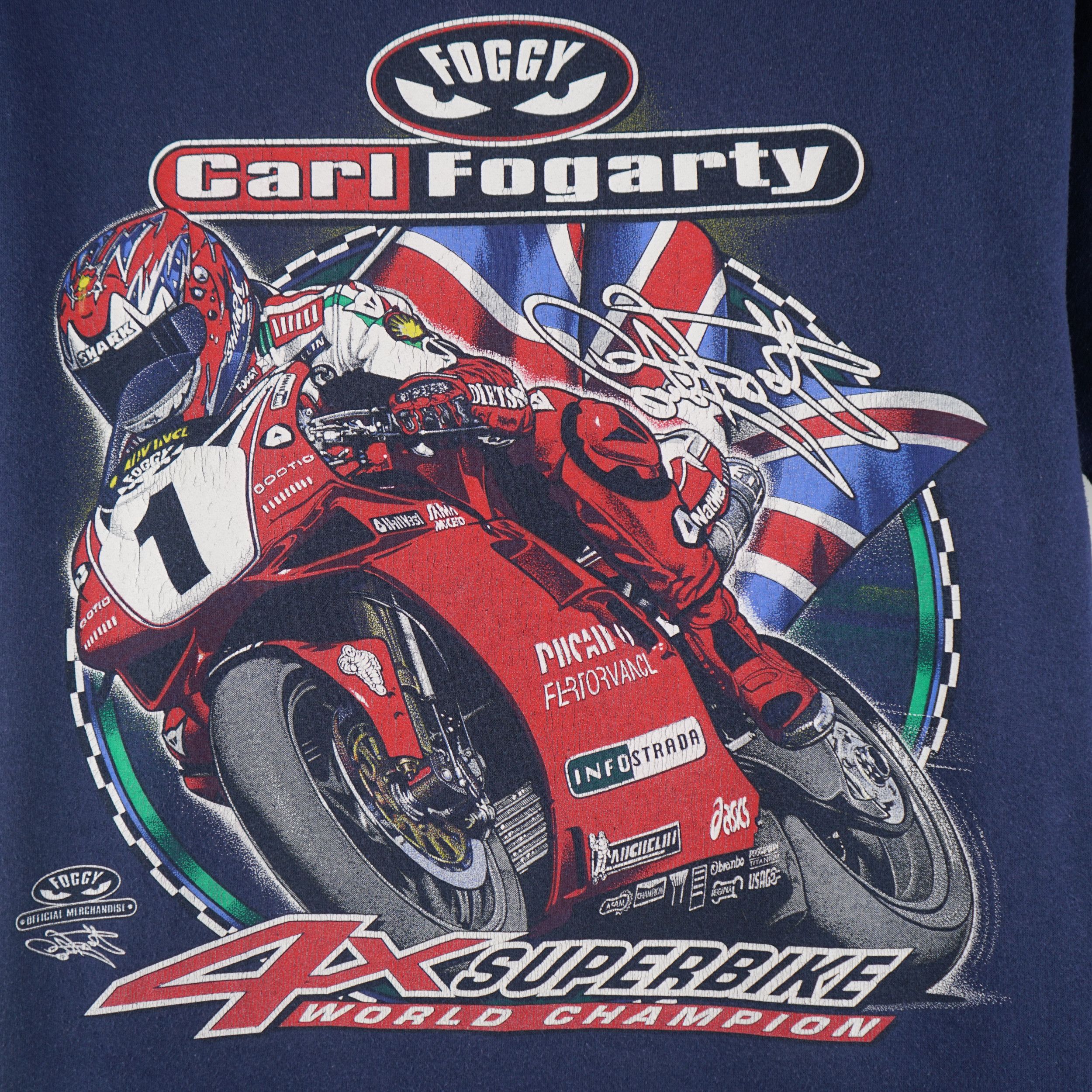 Ducati × Vintage Vintage 1999 Carl Fogarty T-Shirt Superbike Champion Size US M / EU 48-50 / 2 - 2 Thumbnail