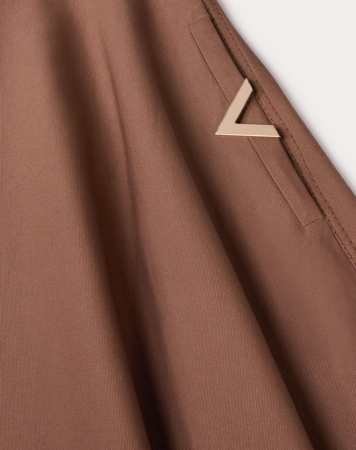 Valentino o1s1wg110525 Stretch Cotton Canvas Midi Skirt in Brown Size 28" / US 6 / IT 42 - 7 Thumbnail