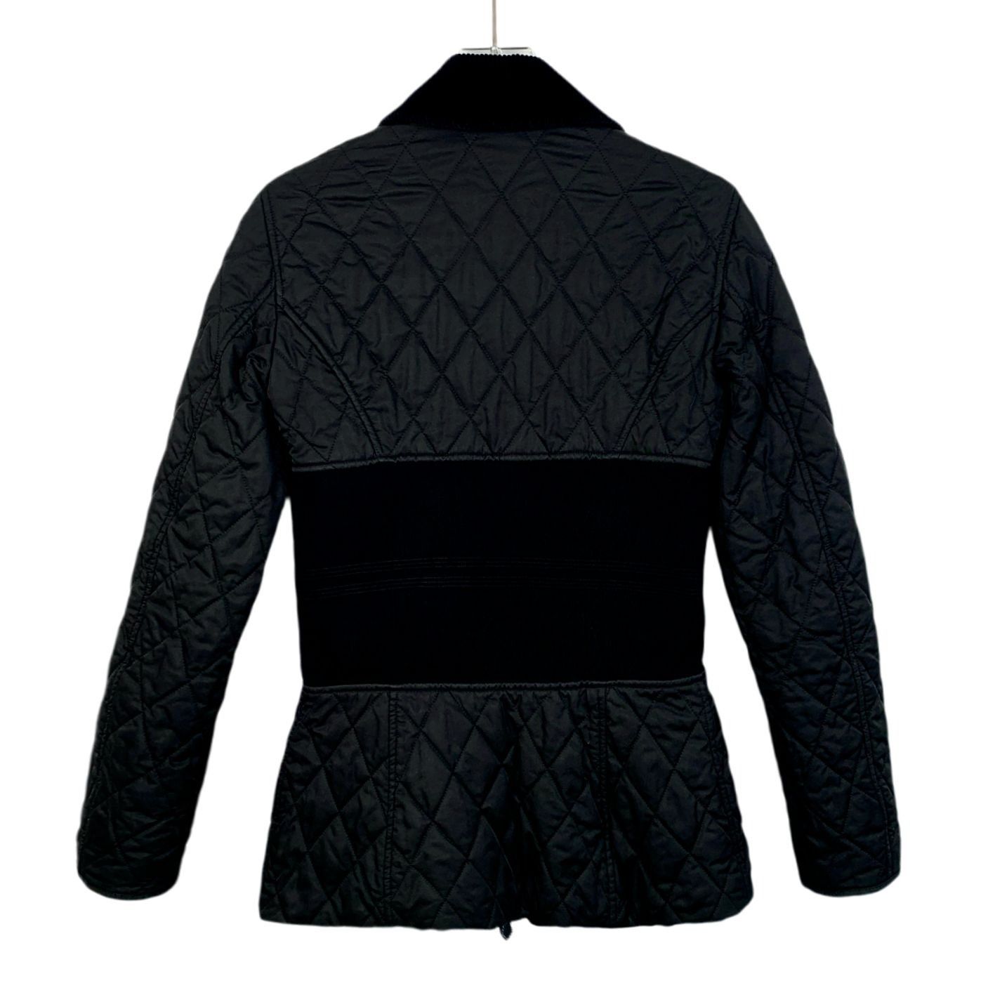 Burberry Burberry Womens Black Quilted Jacket With Velvet Collar & Ci Size S / US 4 / IT 40 - 6 Thumbnail