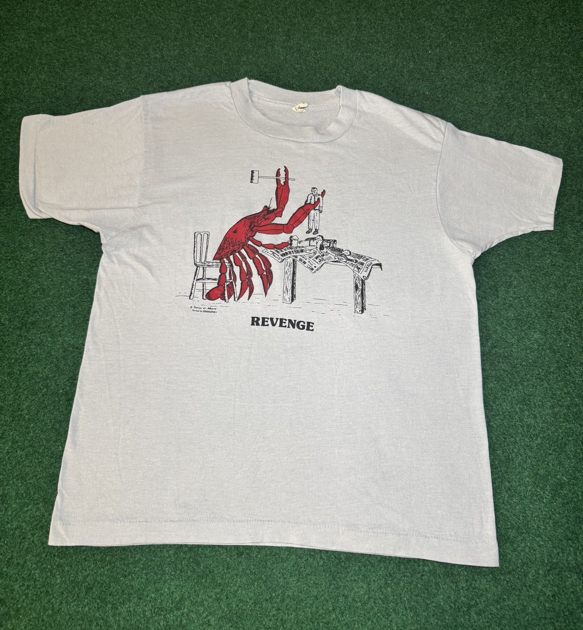 Vintage 80s Crab Revenge Obscure RARE 90s Crack Pot T Shirt