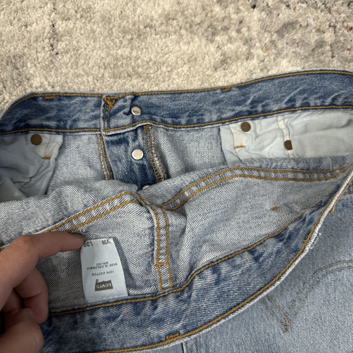 Levi's × StraightFaded × Vintage Vintage 90s Levi’s 501 light wash baggy jeans Size US 38 / EU 54 - 4 Thumbnail