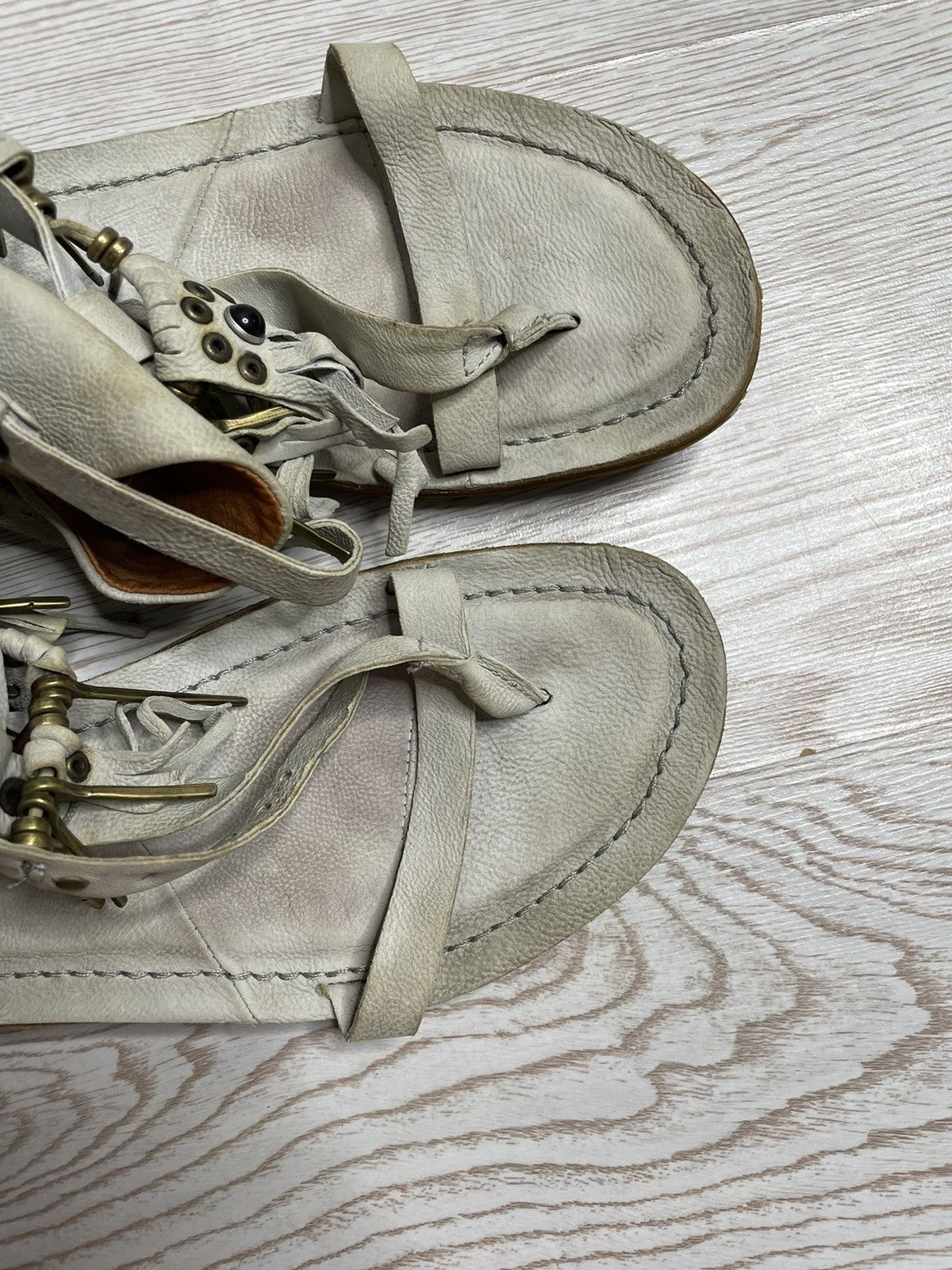 A.S.98 × Vintage Airsteps A.S. 98 distressed avant Gard sandals Size US 11 / IT 41 - 7 Thumbnail