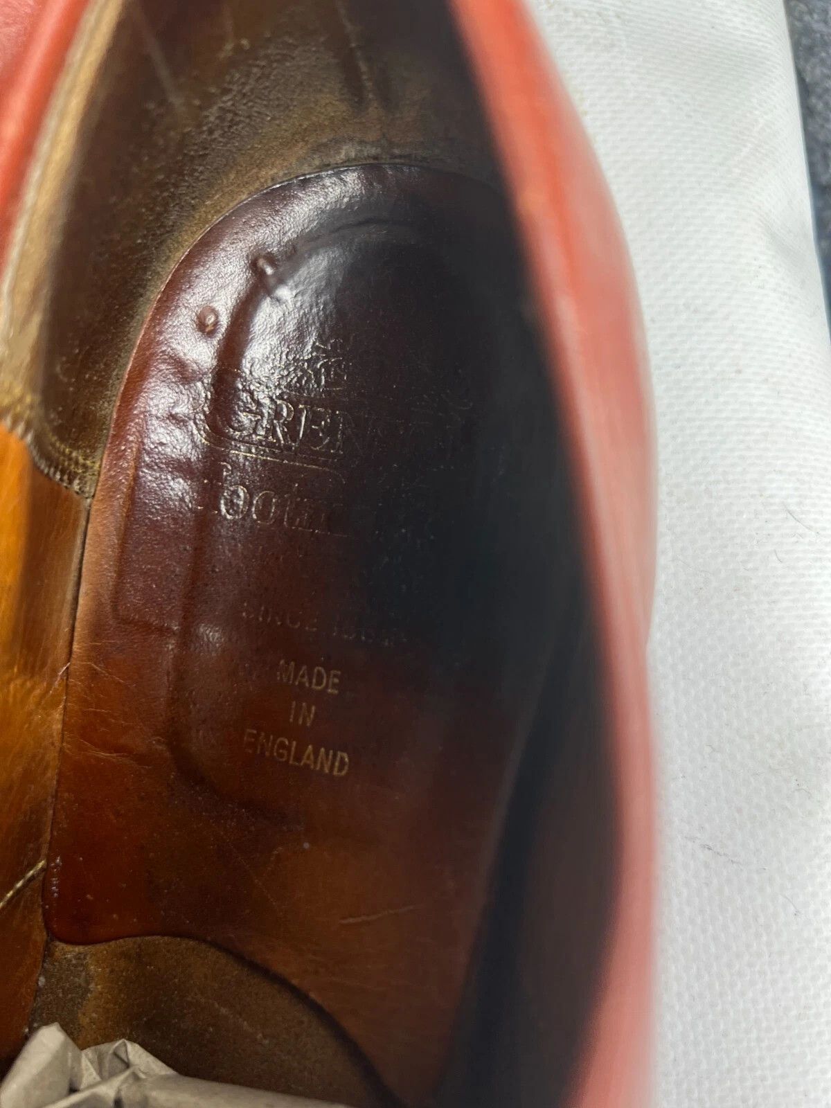 Grenson Grenson Footmaster Men's Leather Brown Red Shoes Size US 9.5 / EU 42-43 - 9 Thumbnail