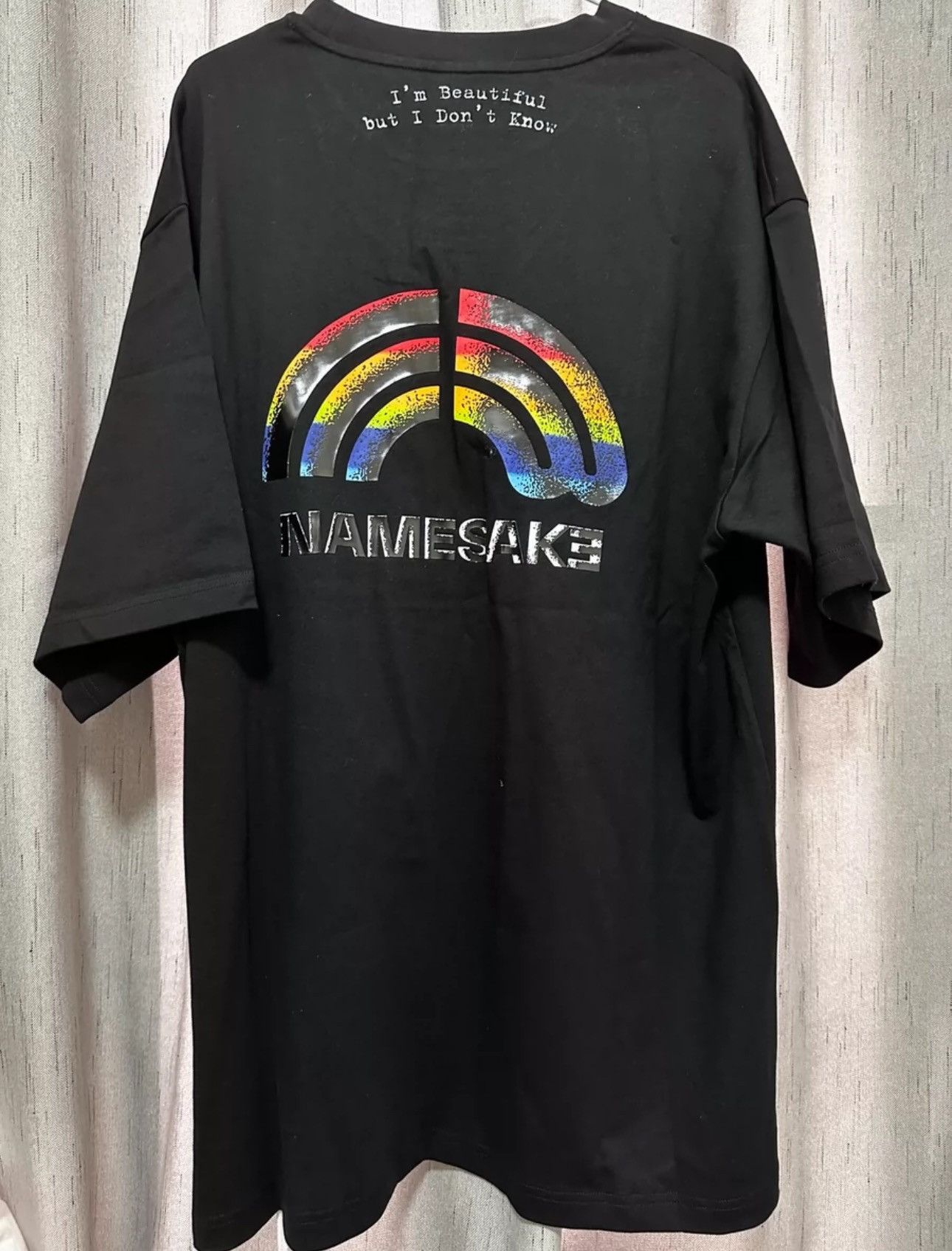 image of Namesake Rainbow T-Shirt in Black, Men's (Size Large)