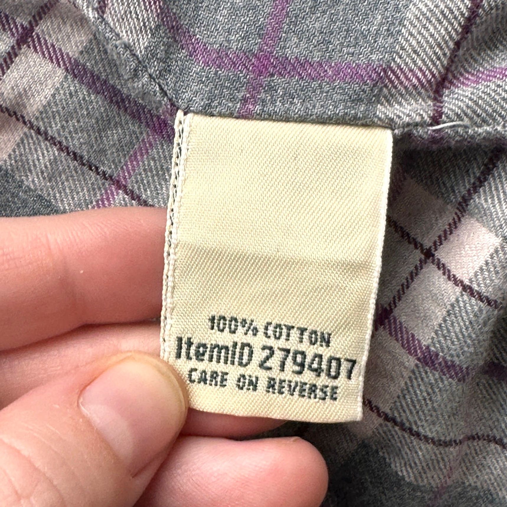 Vintage LL Bean Comfort Corduroy Relaxed Button Up Long Sleeve Shirt Womens 1X Lined Purple Size XL / US 12-14 / IT 48-50 - 6 Thumbnail