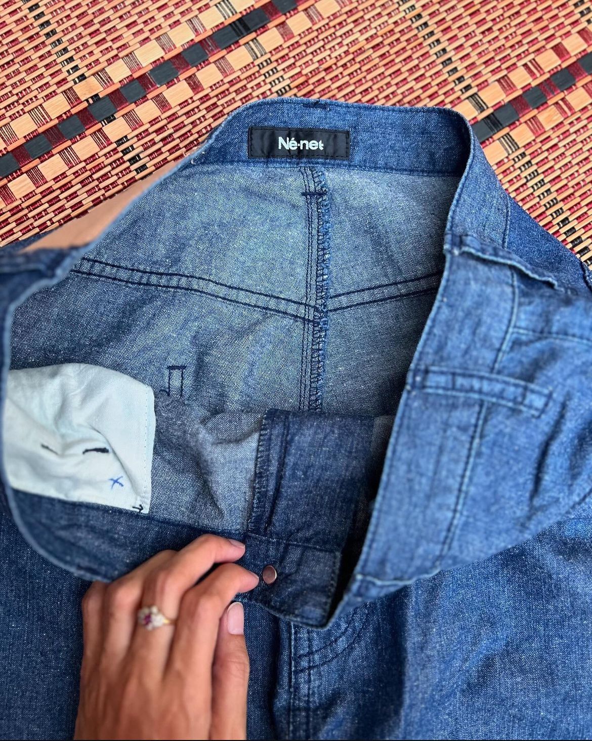 Issey Miyake × Ne-Net Ne-net Issey Miyake Crop Denim Pants Size US 32 / EU 48 - 3 Thumbnail