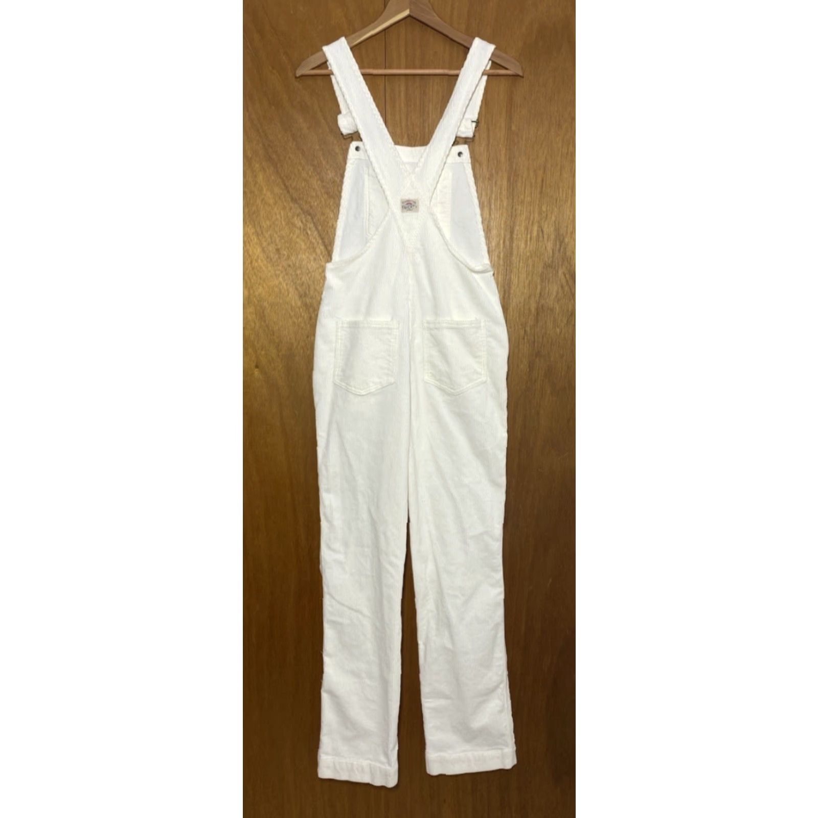Faherty Faherty Women's Walker Corduroy Overalls Pants Ivory S 90s Organic Cotton Blend Corduroy One-Piece Casual Mens Womens Girls Boys Size 28" / US 6 / IT 42 - 4 Thumbnail