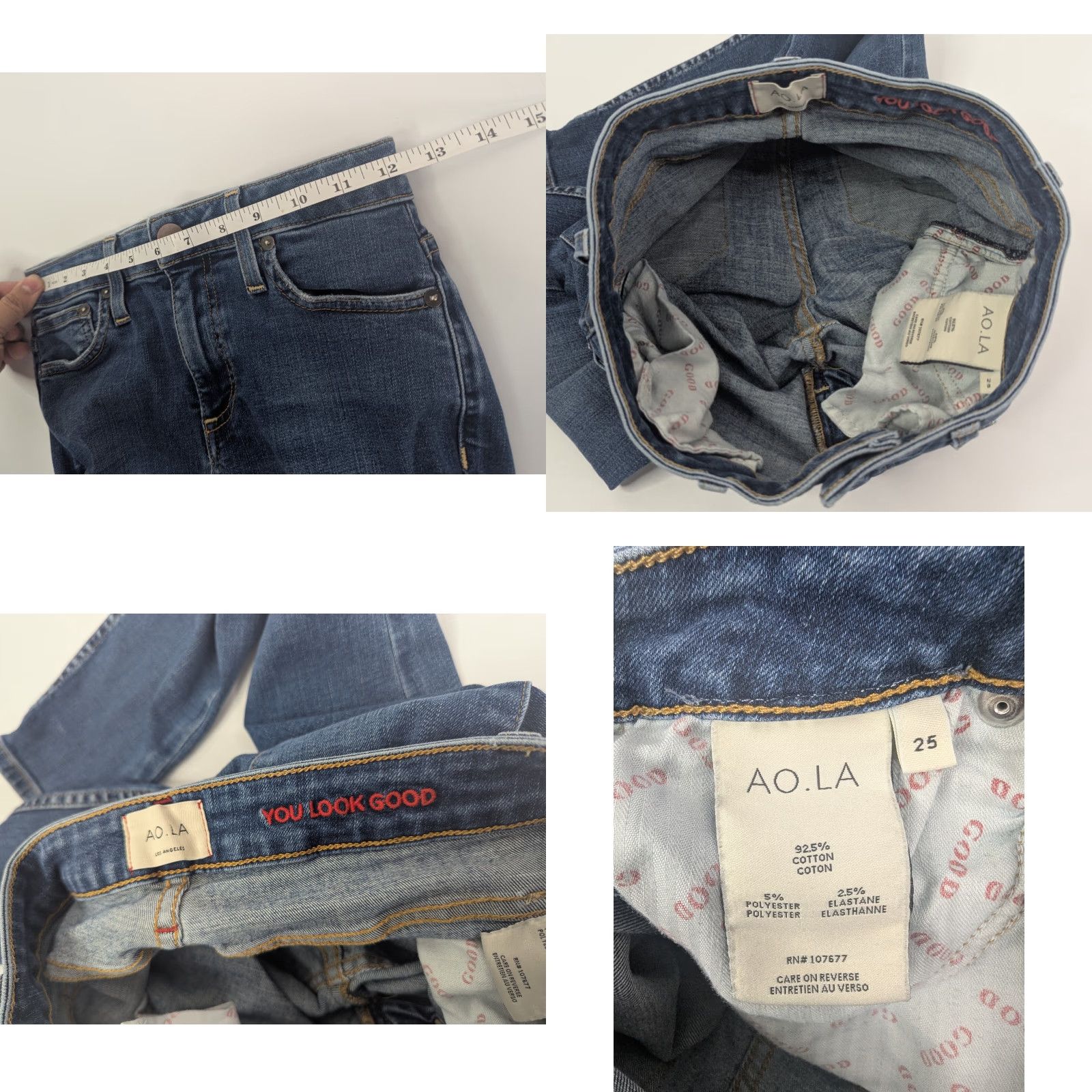 Alice + Olivia VINTAGE AO.LA Alice Olivia Jeans Womens 25 Blue You Look Good Mid Rise Ankle Skinny Size 42" / US 20 - 8 Thumbnail