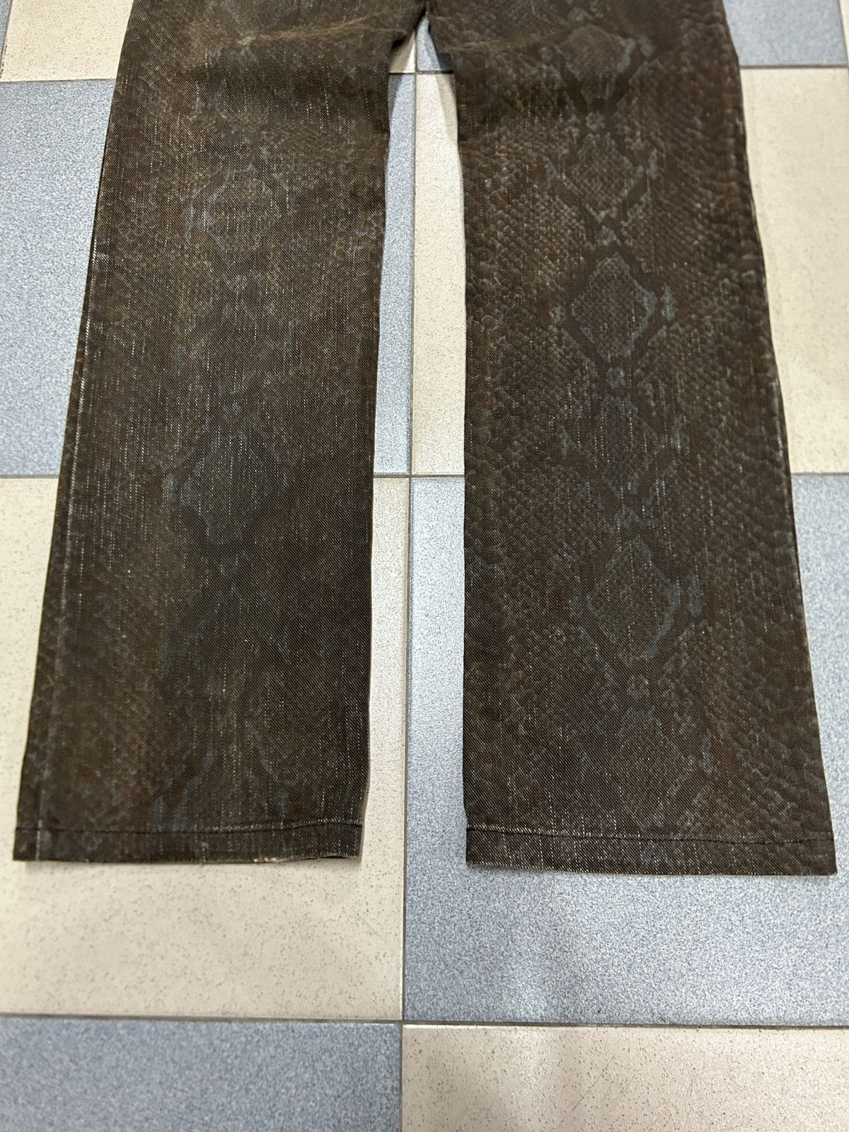 5351 POUR LES HOMMES × Japanese Brand Vintage 5351 Pour Les Hommes Snake Print Jeans Size US 28 / EU 44 - 8 Thumbnail
