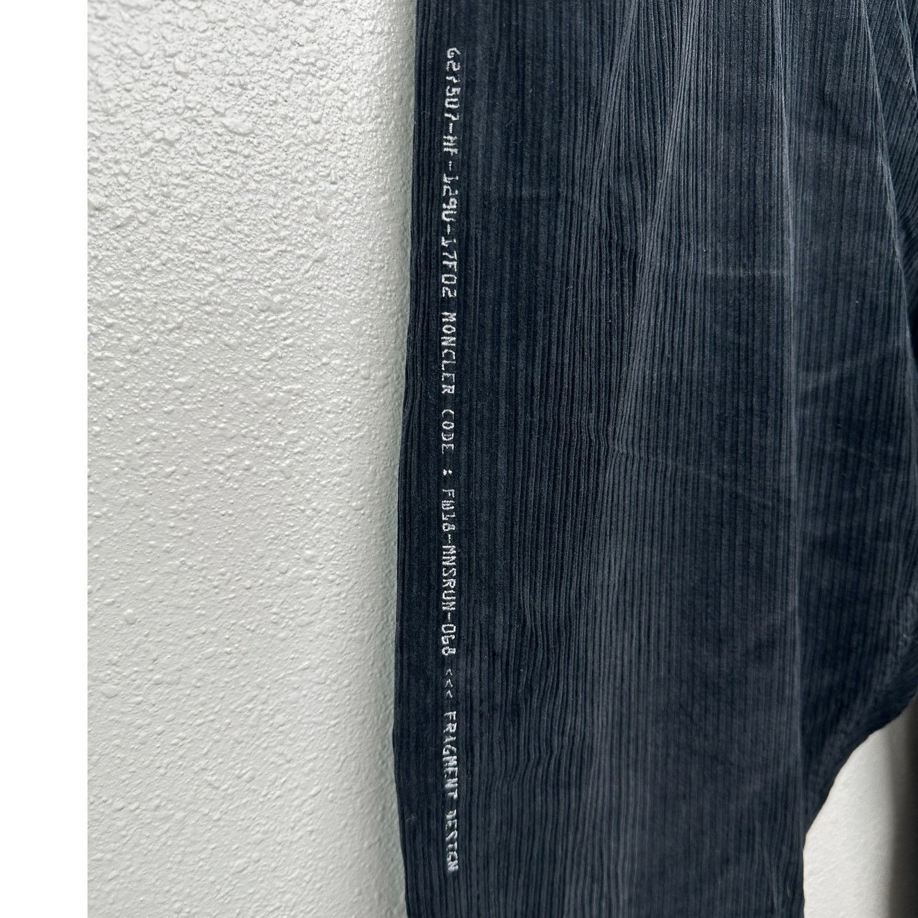 Moncler NWT Moncler 7 Fragment Corduroy Pants Black Side Code Print Size US 34 / EU 50 - 3 Thumbnail