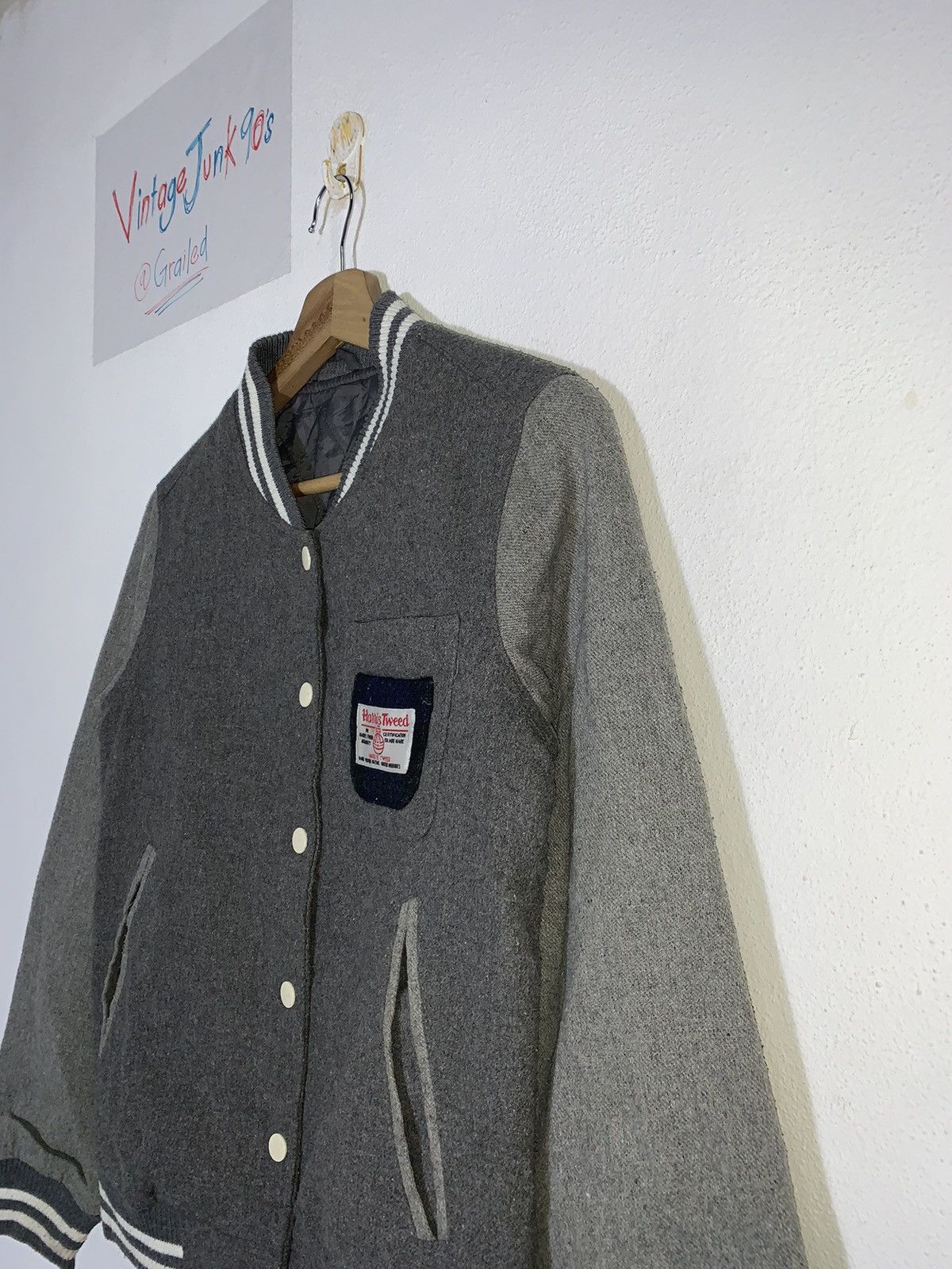 Harris Tweed Vintage Harris tweed Varsity Jacket Size US S / EU 44-46 / 1 - 3 Thumbnail