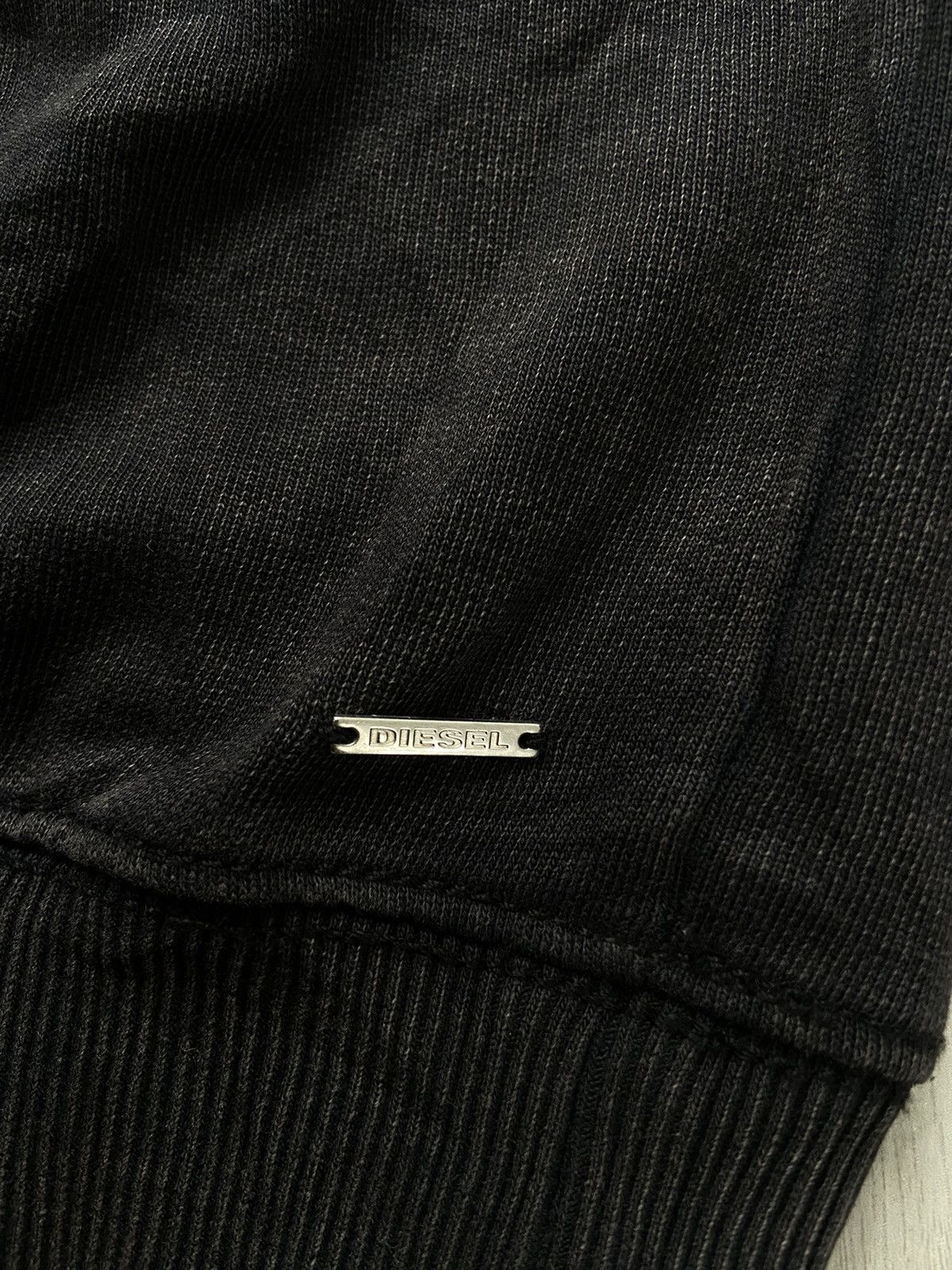 Diesel × Diesel Black Gold Vintage Diesel Lambskin Hybrid Zipper Dress Sweatshirt Size M / US 6-8 / IT 42-44 - 7 Thumbnail