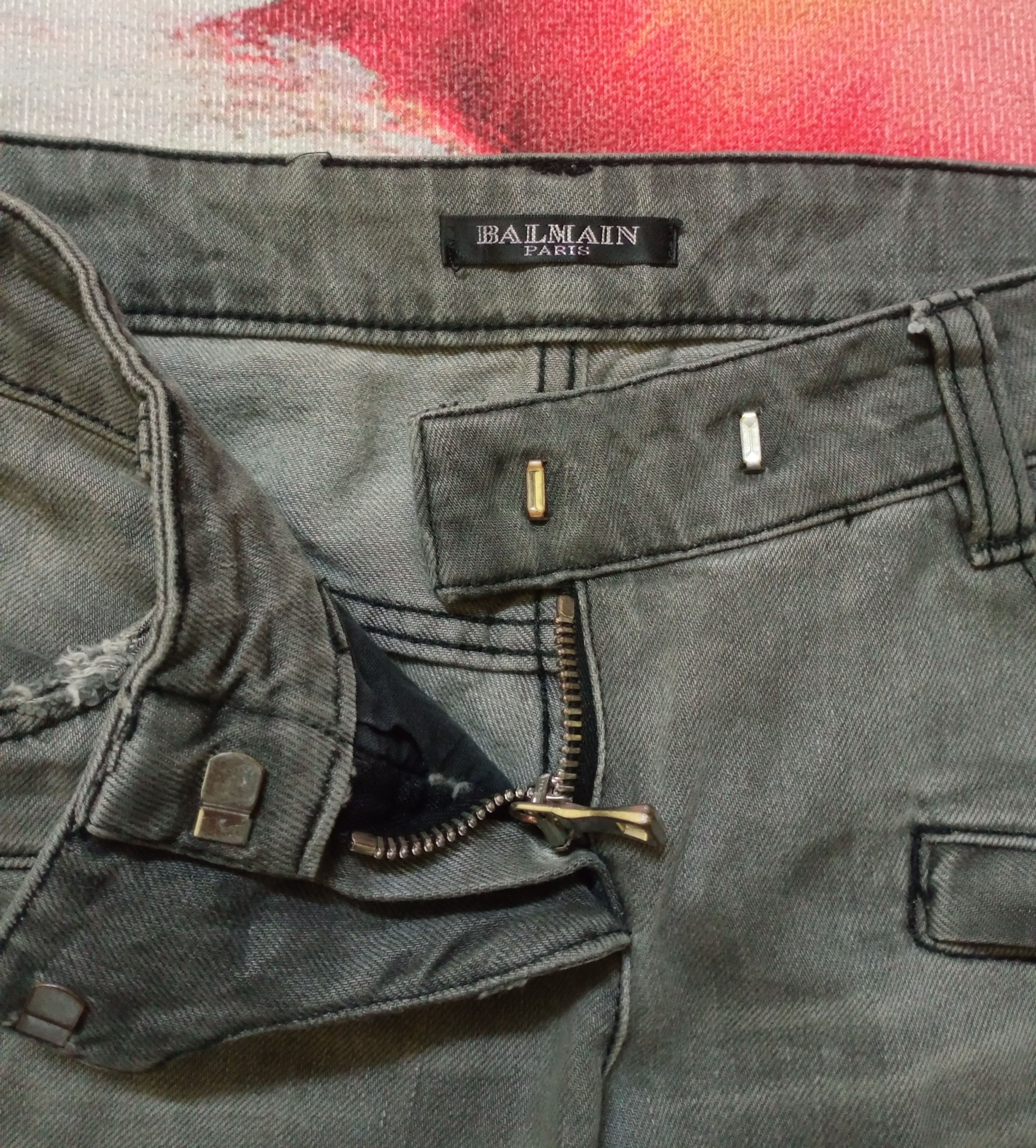 Balmain Balmain Paris Bikers Denim Jeans Size US 30 / EU 46 - 8 Thumbnail