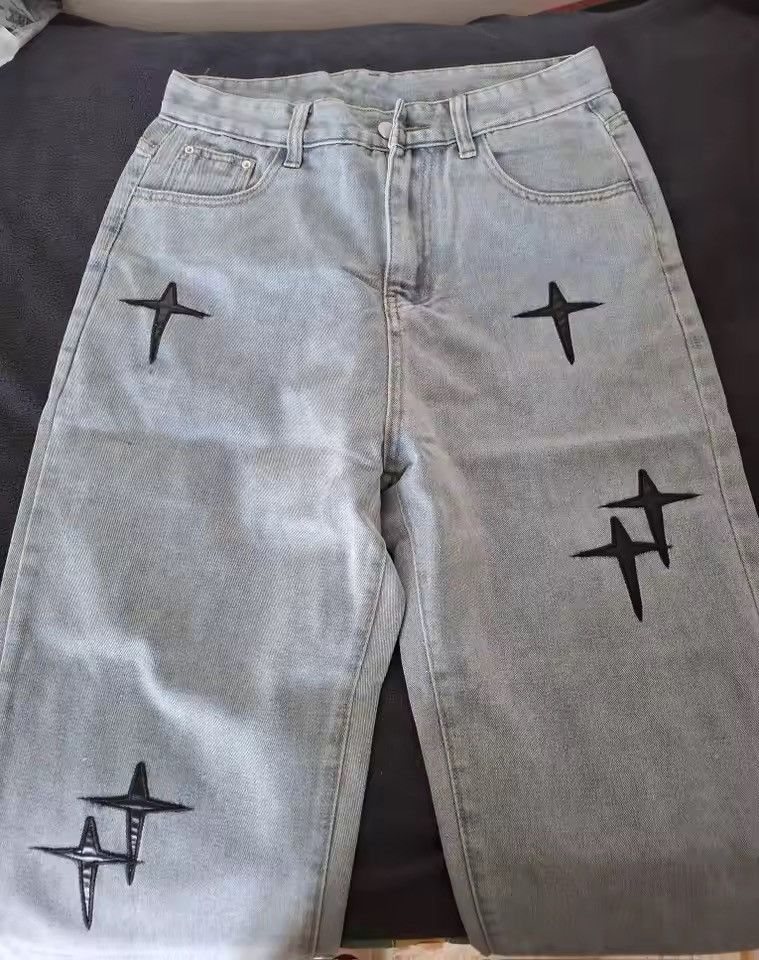 Jean STAR Straight Leg Loose Denim Jeans, Baggy Jeans Size US 27 - 11 Thumbnail