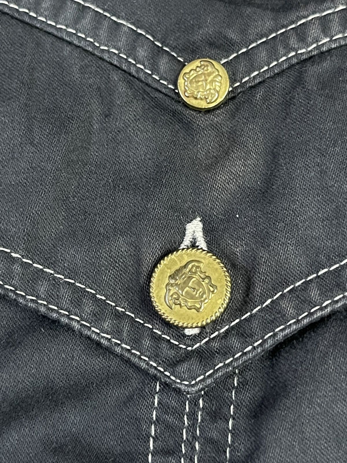 Versace Jeans Couture × Vintage Versace Vintage Black White Contrast Stitch Long Sleeve Size US XL / EU 56 / 4 - 16 Thumbnail
