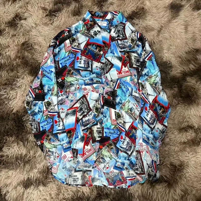 Balenciaga Balenciaga City Series Shirt Pure Mulberry Silk Material Size XXS / US 00 / IT 34 - 1 Thumbnail