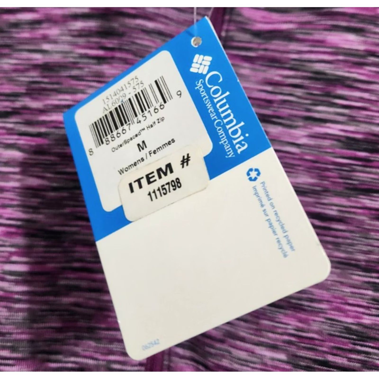 Vintage Columbia Womens Pullover Shirt Zip Mock Neck Long Sleeve Space Dye Pink M 1/4 Zip Activewear Subtle Knit Pattern Size M / US 6-8 / IT 42-44 - 4 Thumbnail