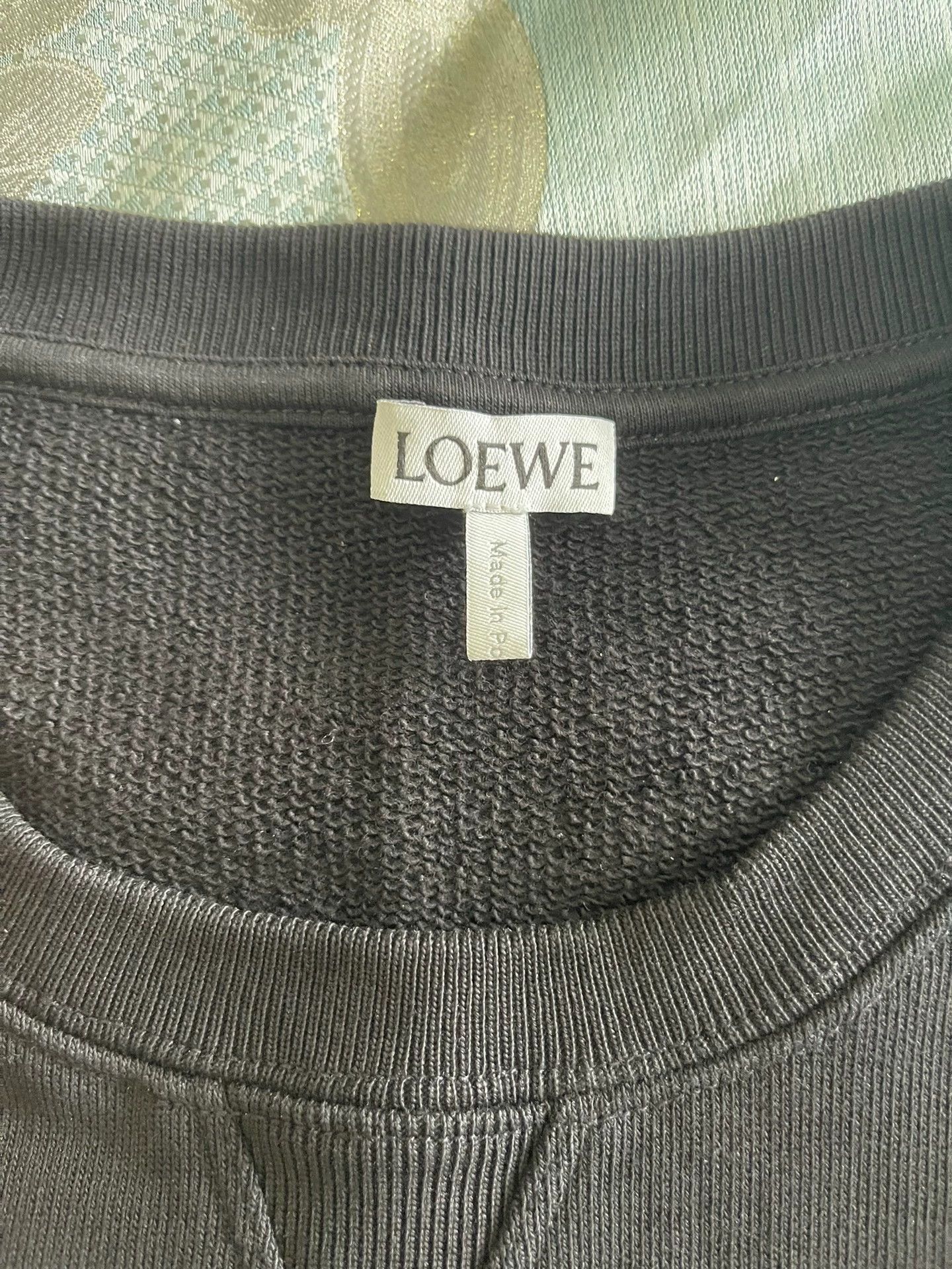 Loewe LOEWE Classic Large Logo Embroidered Black Sweatshirt L Size US L / EU 52-54 / 3 - 4 Thumbnail