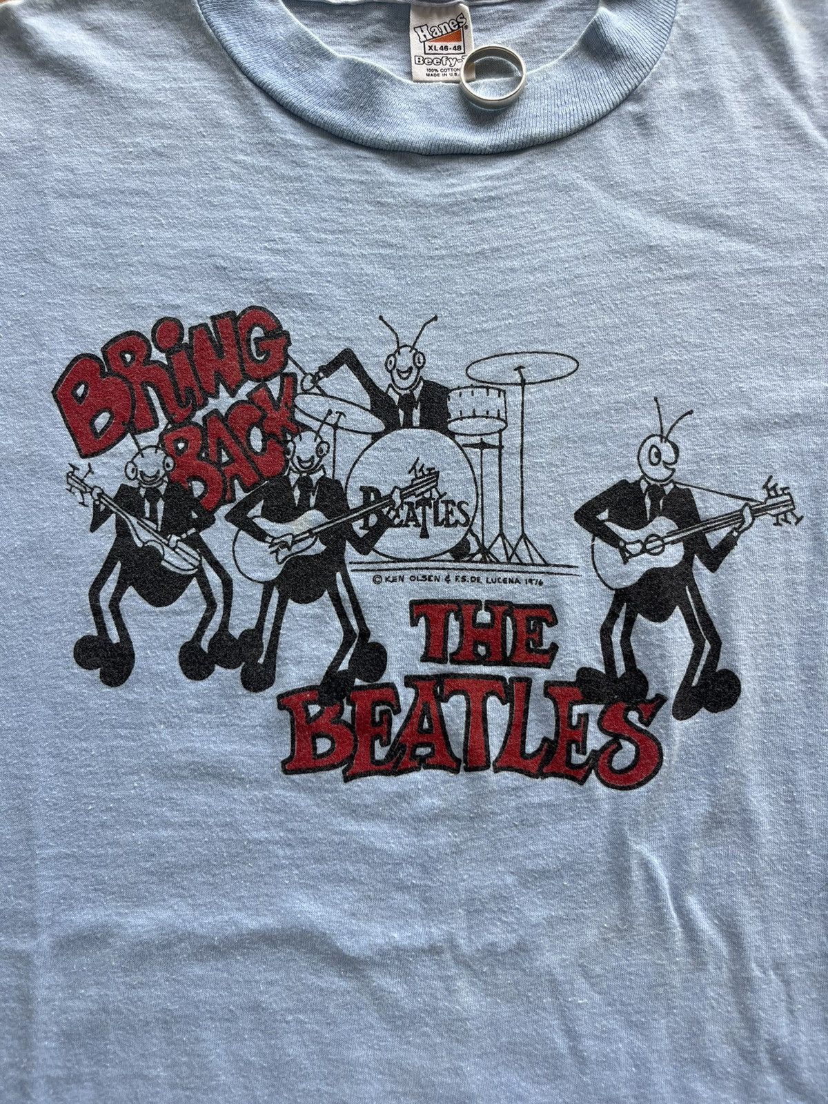 Band Tees Vintage BRING BACK THE BEATLES 1976’s by KEN OLSEN Tshirt Size US XL / EU 56 / 4 - 5 Thumbnail