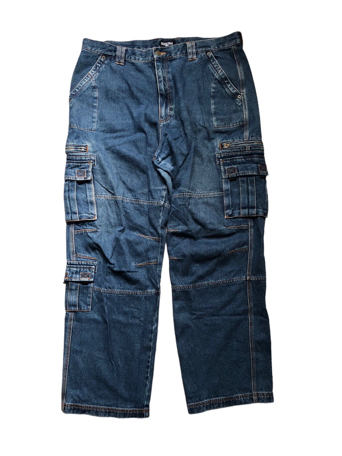 image of If Six Was Nine Vintage Amore Puro Baggy Multipocket Denim Pants in Blue Jeans, Men's (Size 38)