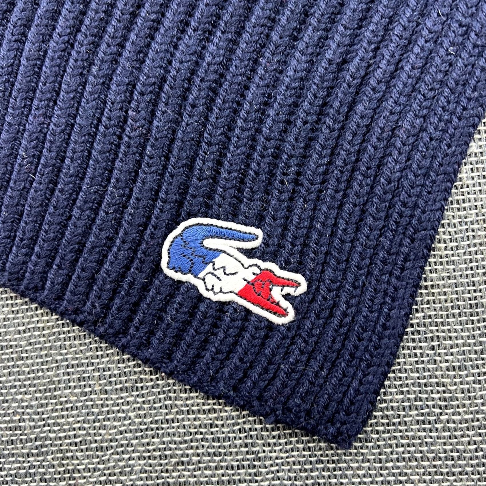 Lacoste LACOSTE France Olympic Games Tribute Scarf Limited Edition 100% Wool Crocodile • Unisex Wool Scarf • Multicolor Flag Theme • 70 Inches Size ONE SIZE - 2 Thumbnail
