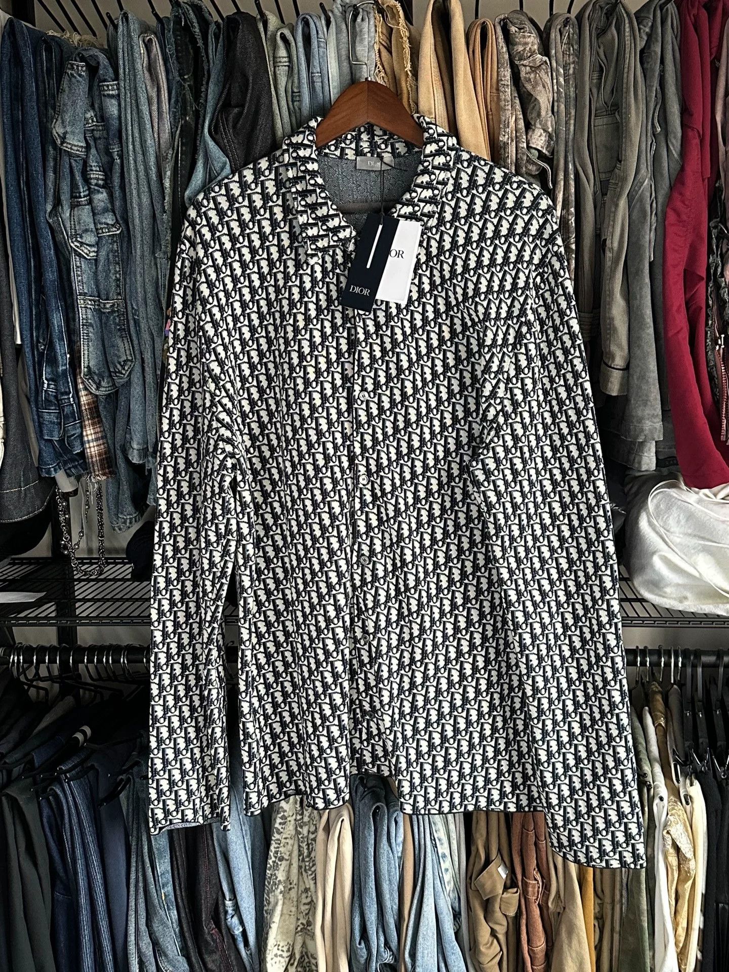Dior Dior All-Over Logo Print Shirt XXL Size US XXL / EU 58 / 5 - 1 Thumbnail
