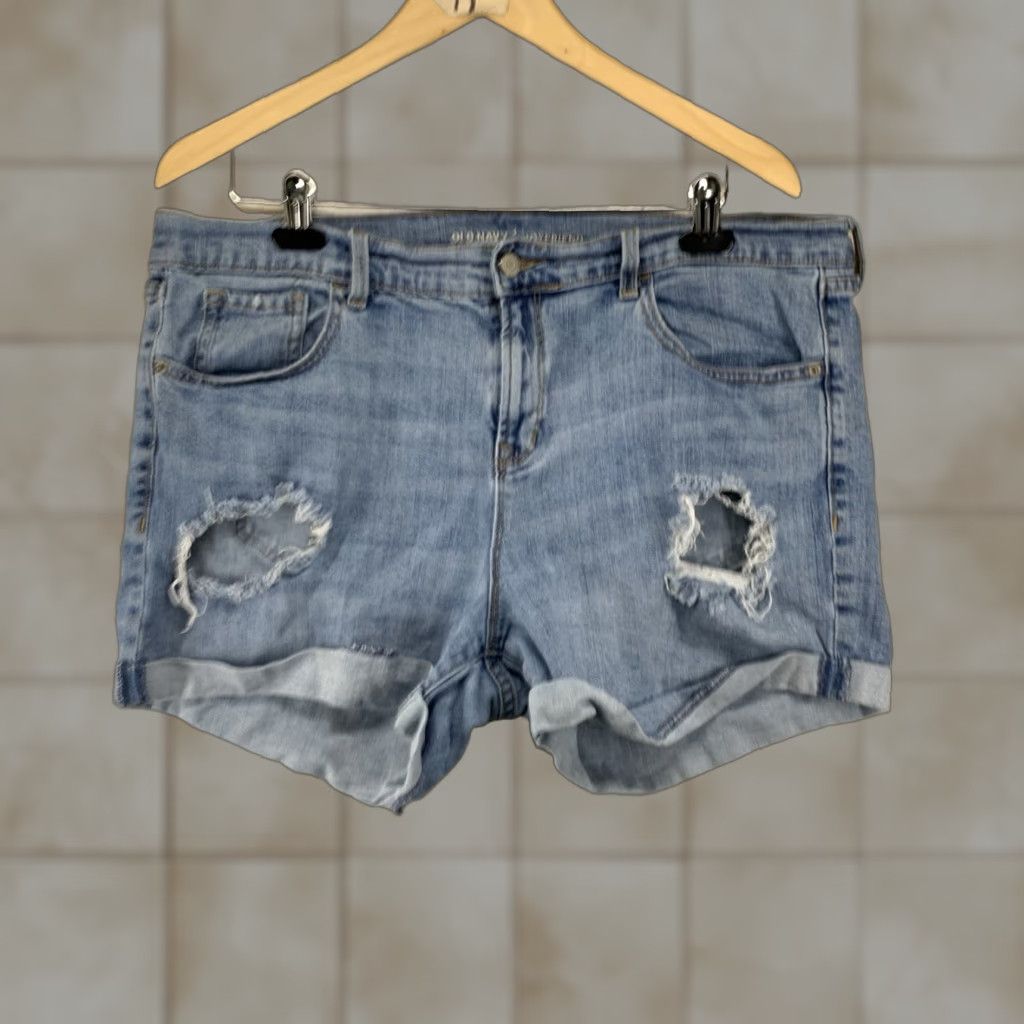 Old Navy VINTAGE Old Navy Women's Jeans Boyfriend Fit High Rise Cuffed 16 Denim Blue Casual Summer Size 38" / US 16 / IT 52 - 1 Thumbnail