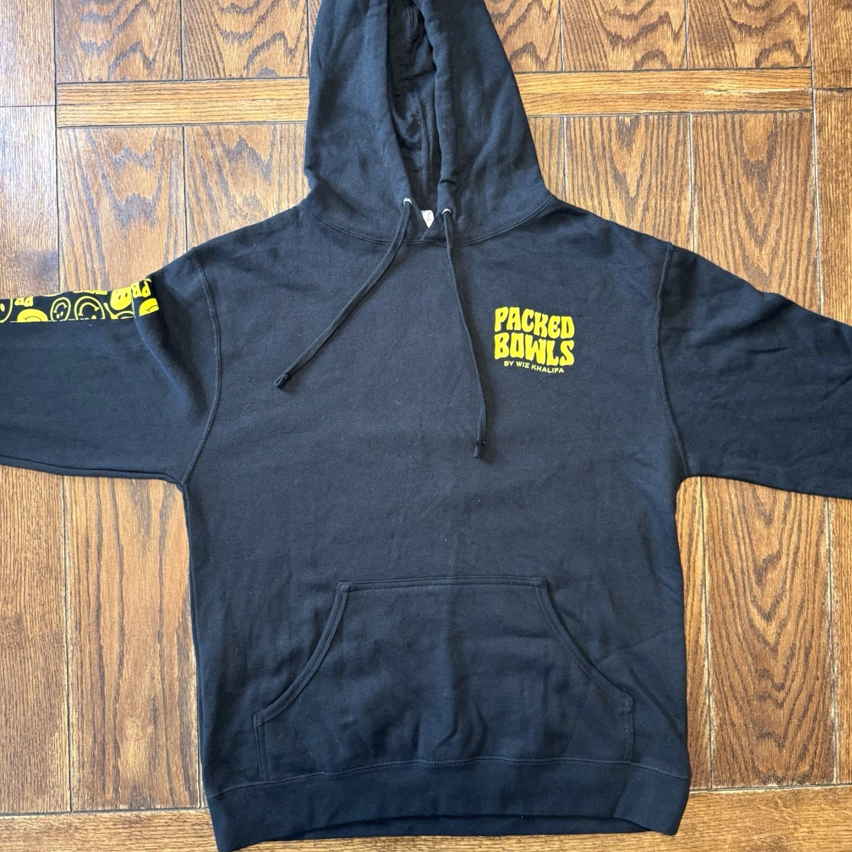Champion Wiz Khalifa Hoodie Black And Yellow Packed Bowls Food Size Large Hooded Size US L / EU 52-54 / 3 - 2 Thumbnail