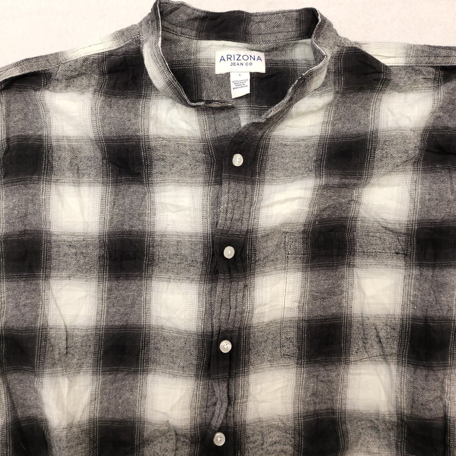 Arizona Jean Co. Arizona Jean Co Tartan Flannel Shirt Mens Size L White Black Size US L / EU 52-54 / 3 - 1 Thumbnail