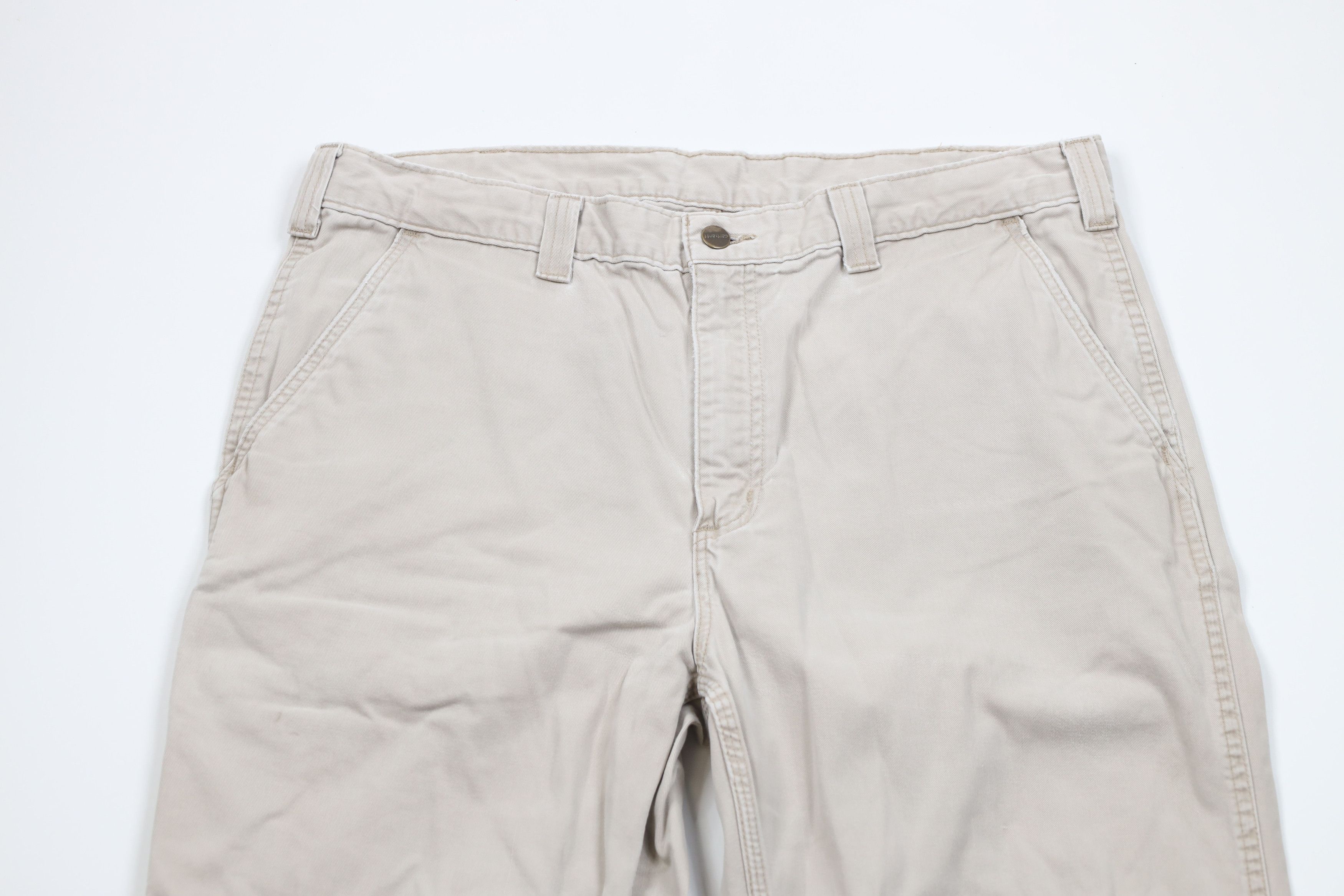 Carhartt × Vintage Vintage Carhartt Relaxed Fit Wide Leg Pants Beige Cotton Size US 38 / EU 54 - 2 Thumbnail