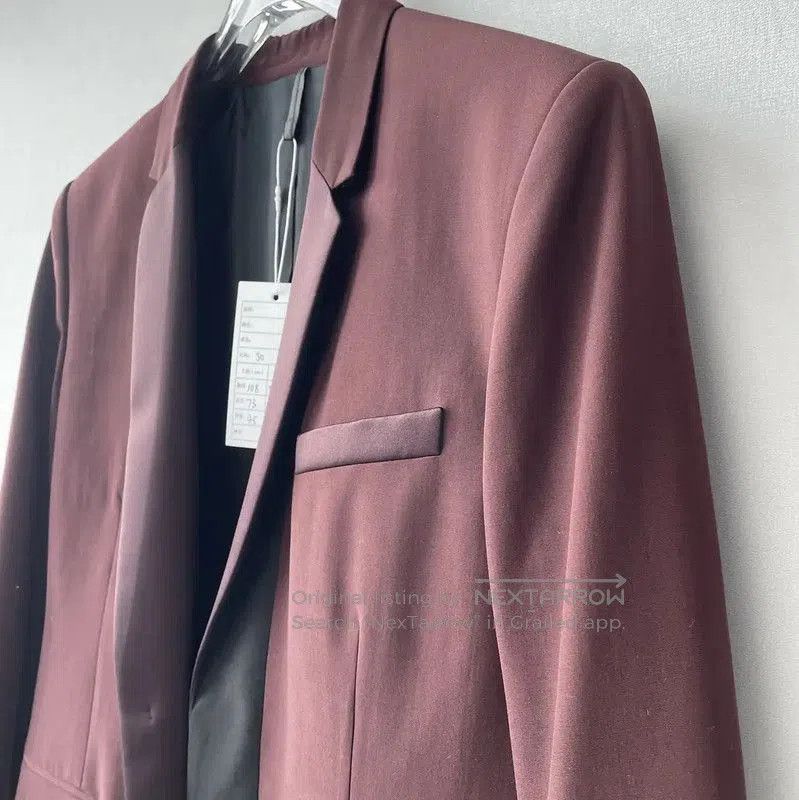 Dior Dior Men's Burgundy Blazer Jacket . Size US M / EU 48-50 / 2 - 2 Thumbnail