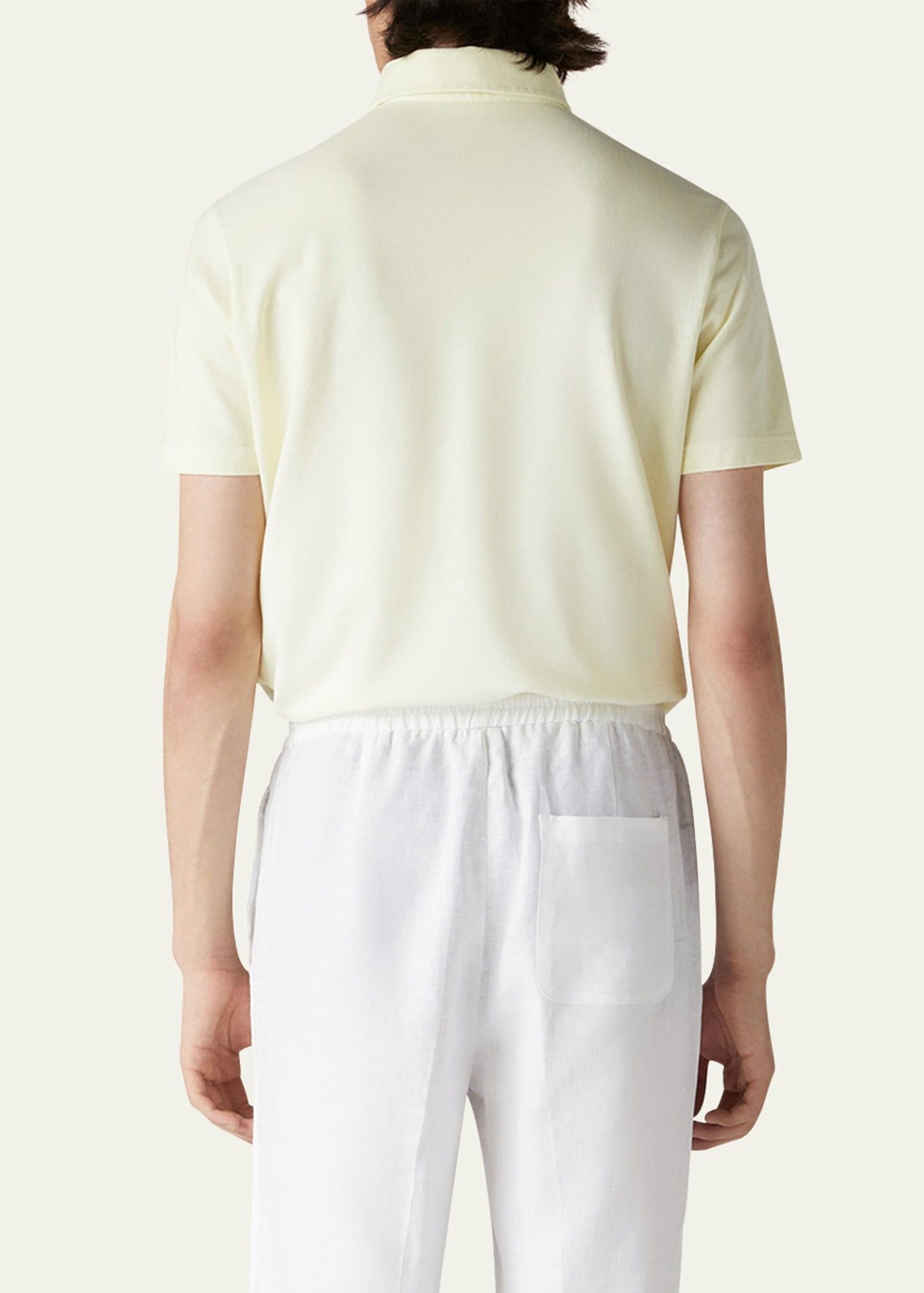 Loro Piana o1w1db10125 FAN5407 Polo Shirt in Ivory Size US XL / EU 56 / 4 - 3 Thumbnail