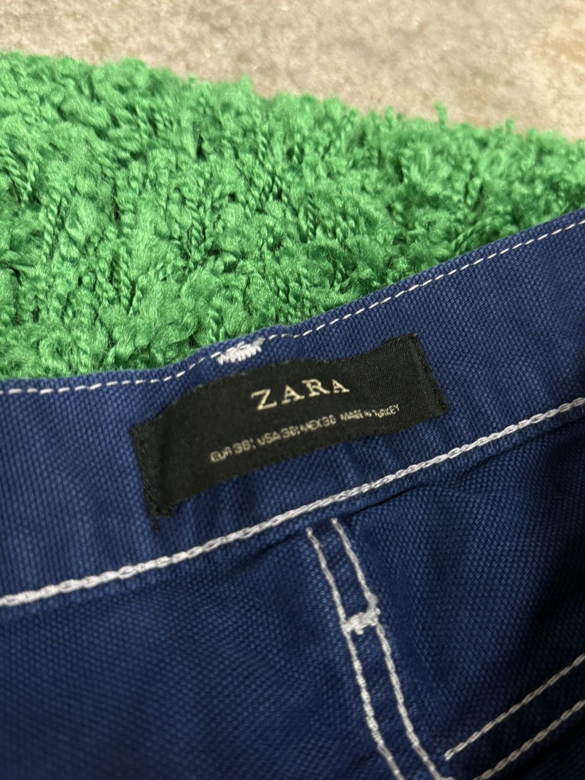 Zara Zara Blue White Stitch Contrast Stitch Denim Jeans Sz. 30 Size US 30 / EU 46 - 5 Thumbnail