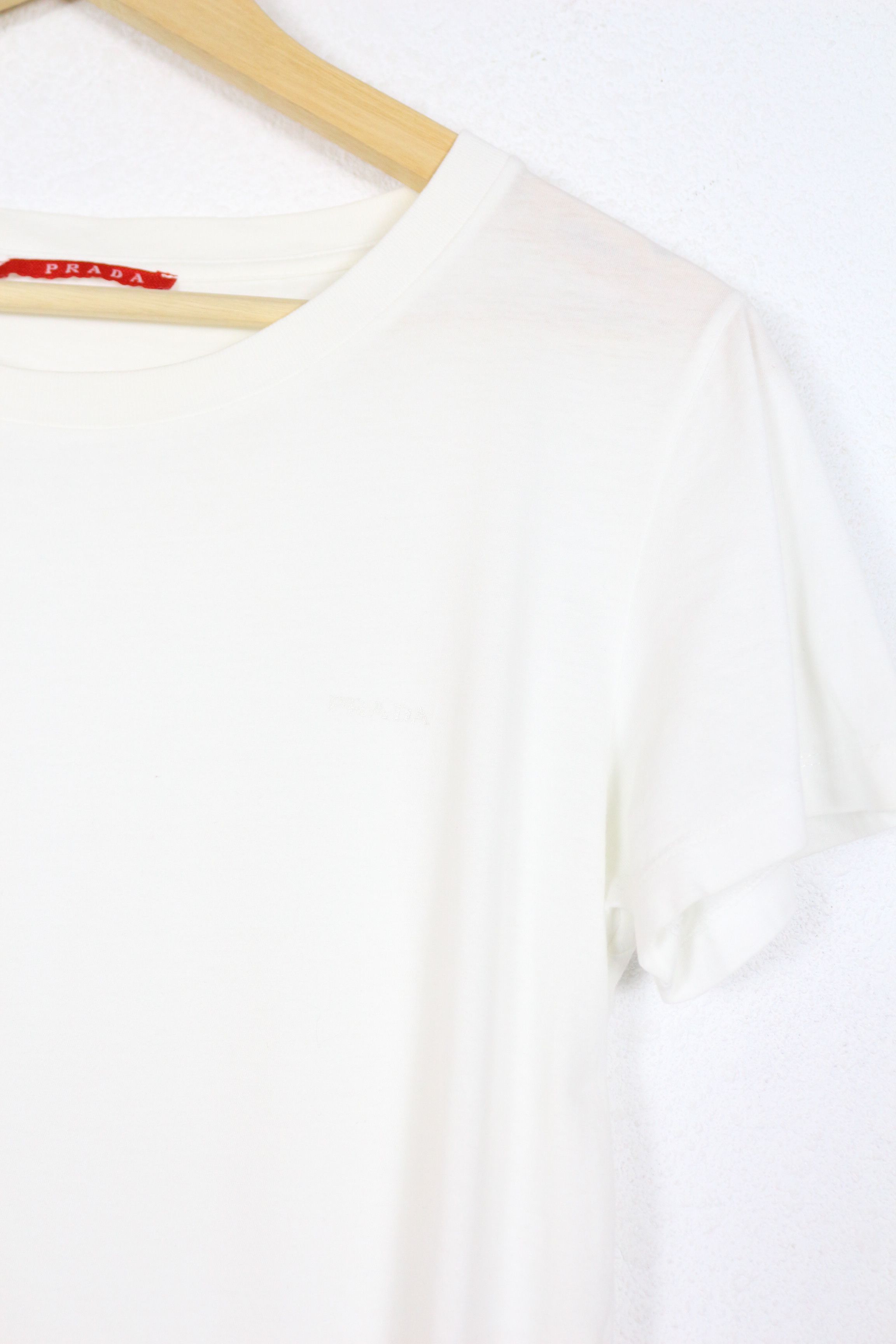 Prada Prada Logo Light White Tee T-shirt Slim Size US XS / EU 42 / 0 - 2 Thumbnail