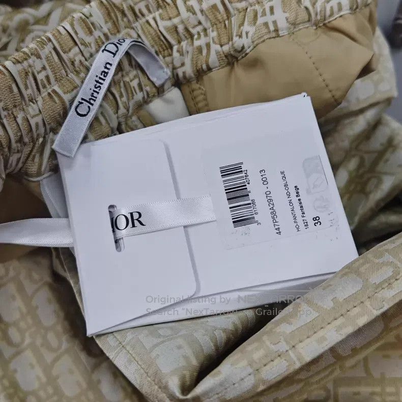 Dior Dior Khaki full logo drawstring trousers Size 25" / US 0 / IT 36 - 7 Thumbnail