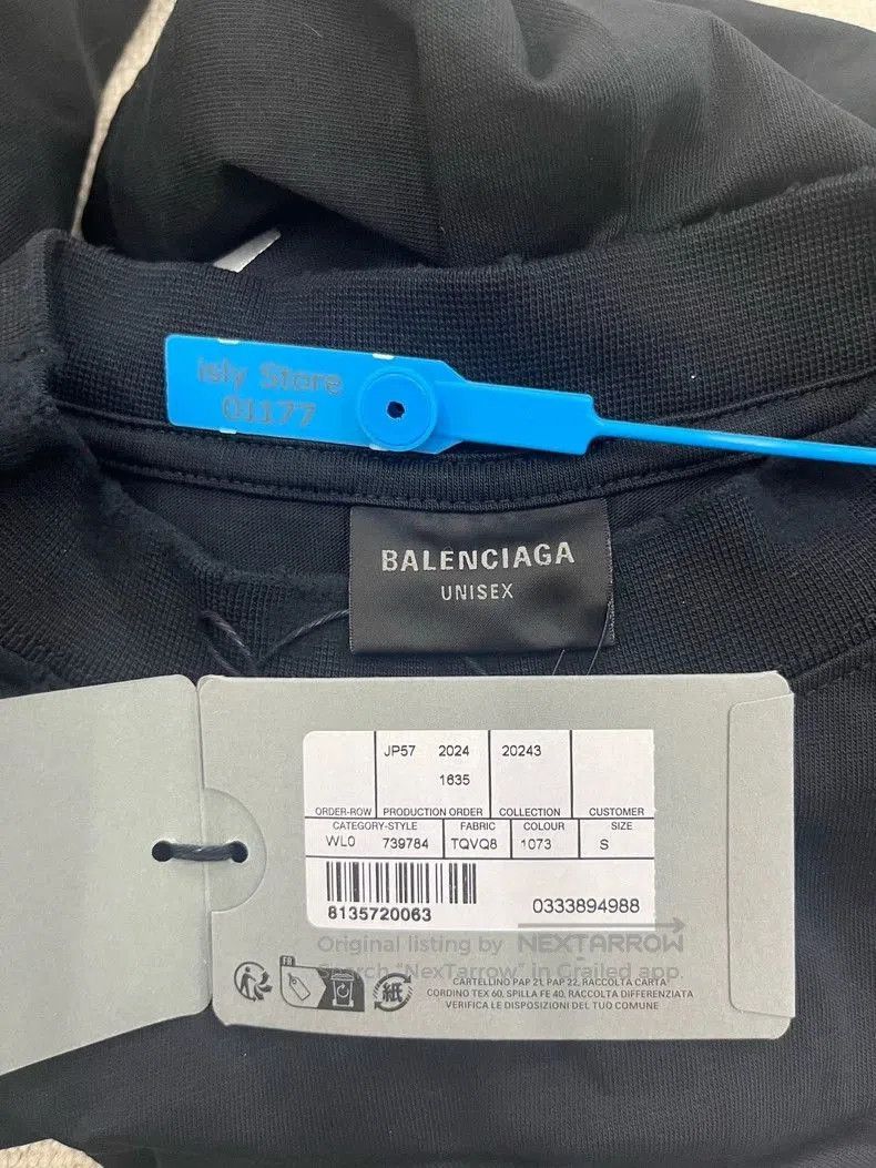 Balenciaga Balenciaga Tape Logo Short Sleeve T-Shirt. Size US S / EU 44-46 / 1 - 5 Thumbnail