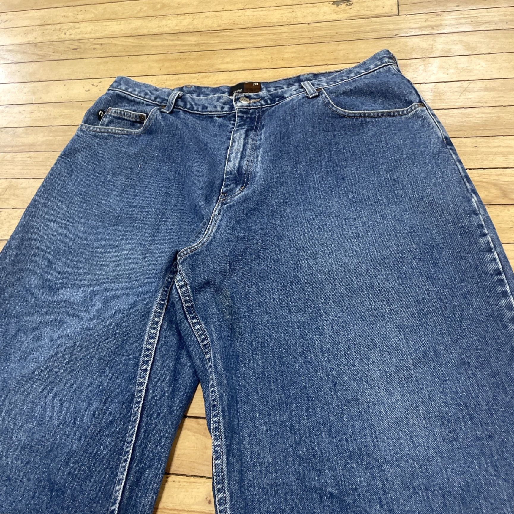 Mossimo Mossimo Gene Jeans Steam Boat Cut Men 38x34 Vtg 90s Baggy Skater Denim Wide Blue Shirt Mens Size US 38 / EU 54 - 6 Thumbnail