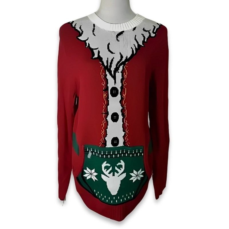 Other Ugly Christmas Holiday Sweater Santa Suit Red Men's S NWOT Size US S / EU 44-46 / 1 - 1 Thumbnail