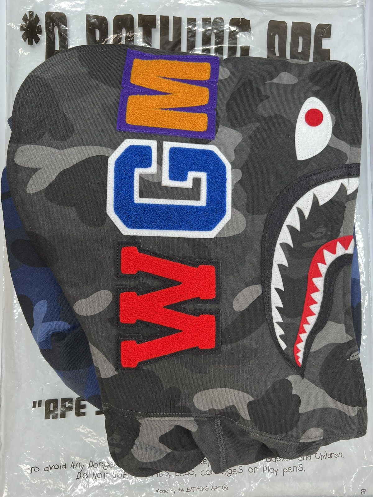 Bape Bape Color Camo Separate Shark Full Zip Hoodie Black / Blue Size US M / EU 48-50 / 2 - 10 Thumbnail