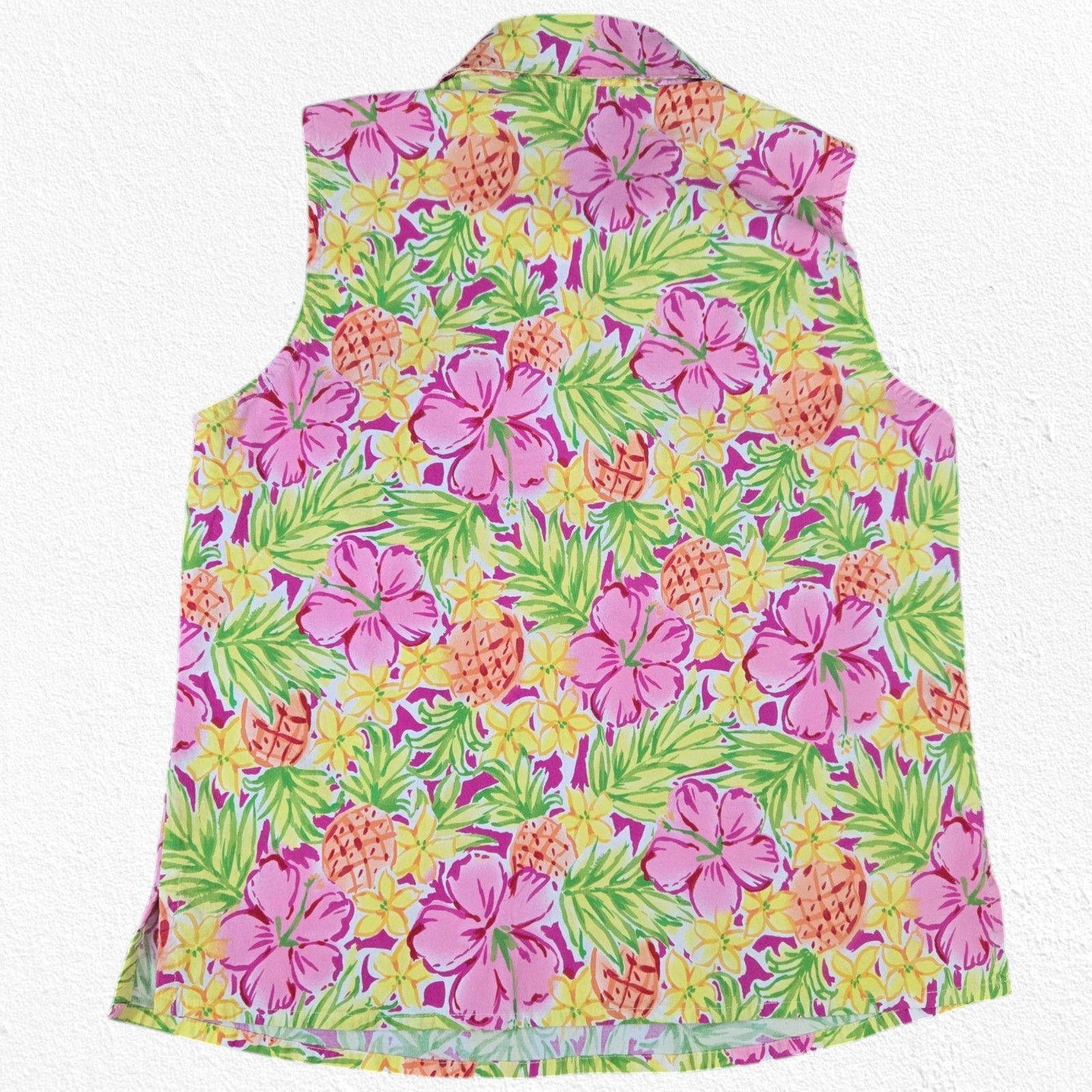 Boston Proper Boston Proper Yellow Floral V Neck Sleeveless Top Size Small Size S / US 4 / IT 40 - 8 Thumbnail