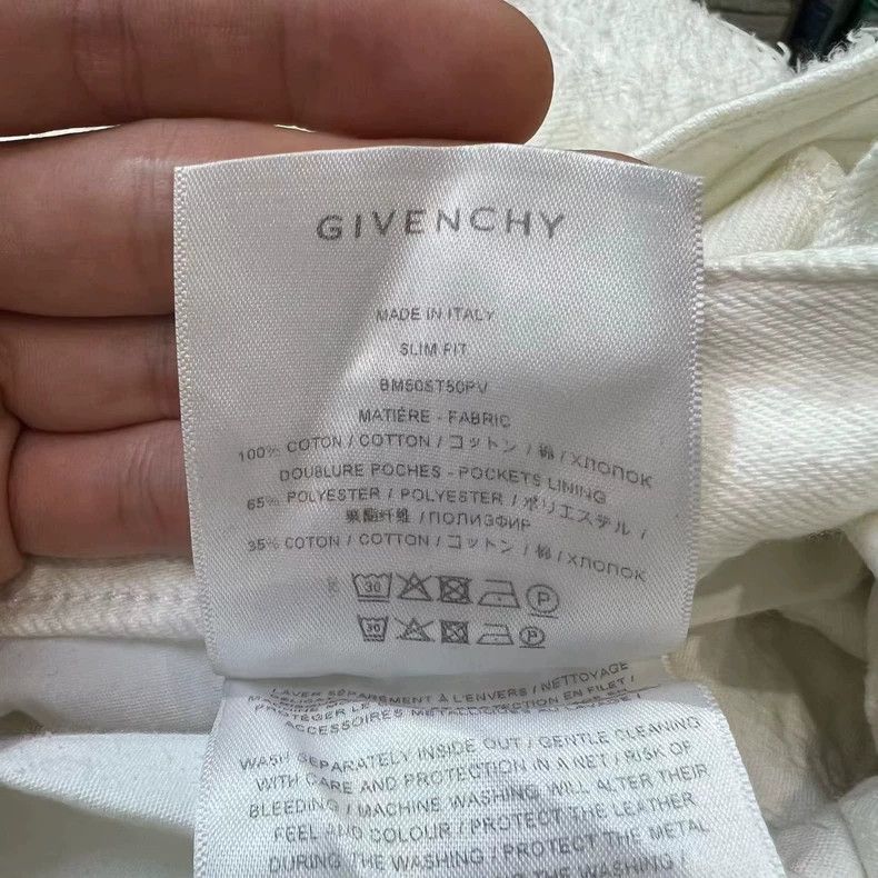 Givenchy Givenchy Distressed white denim pants Size US 33 - 6 Thumbnail