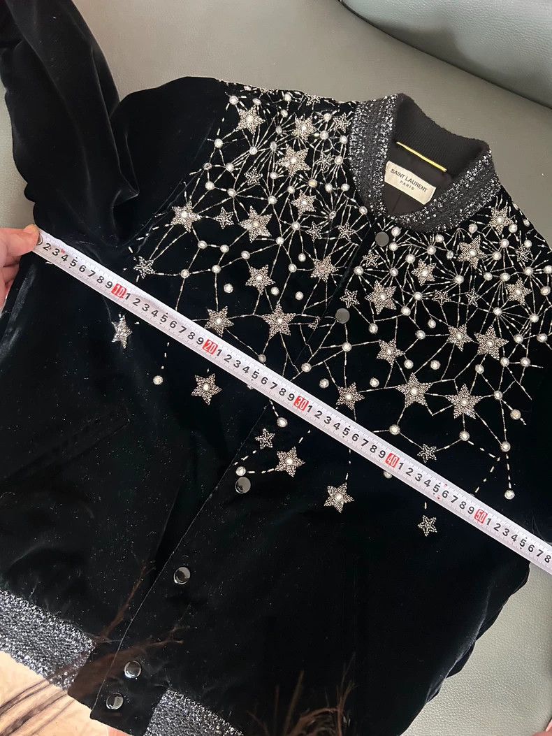 Yves Saint Laurent saint Laurent19 FW Gypsophila Rhinestone Jacket 2503-Nextar Size S / US 4 / IT 40 - 8 Thumbnail