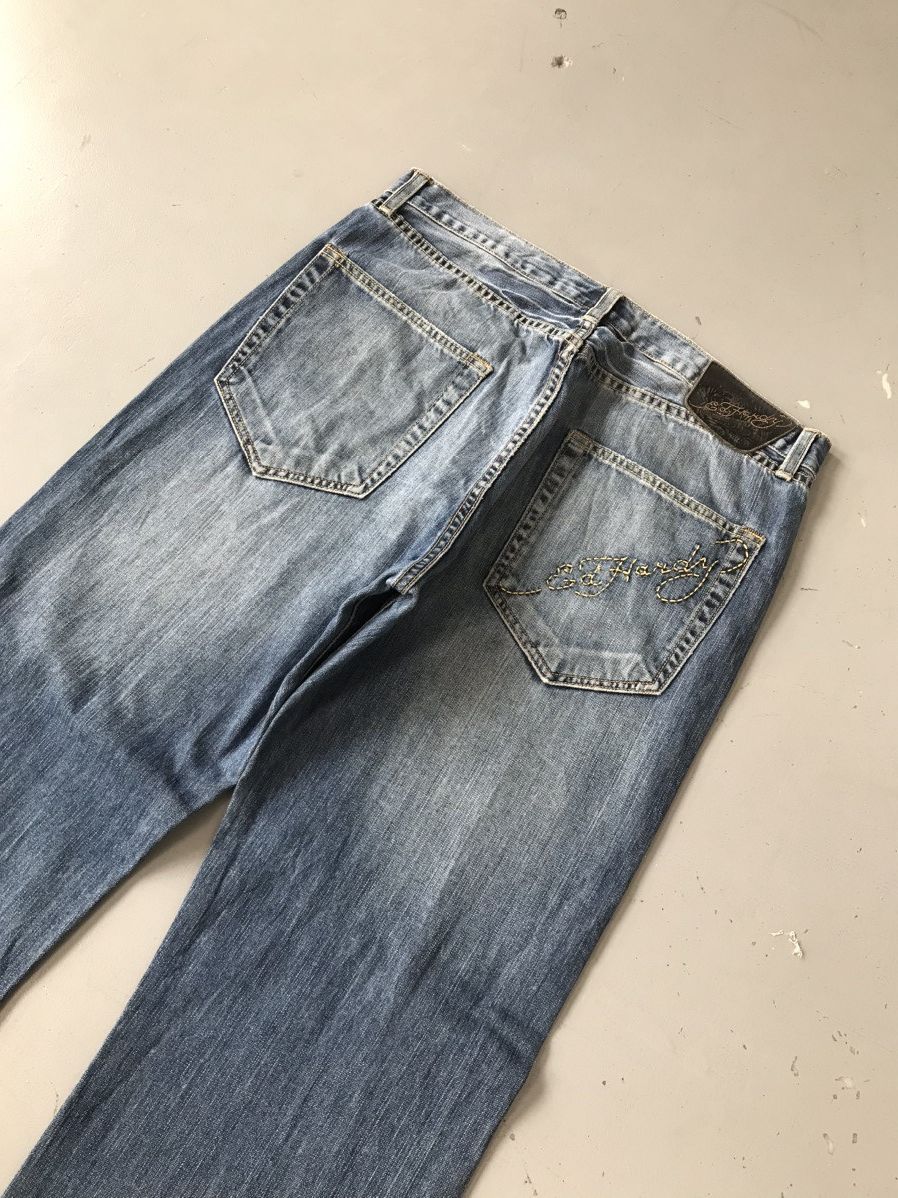 Ed Hardy × Vintage Ed Hardy Spell Out Denim Size US 36 / EU 52 - 5 Thumbnail