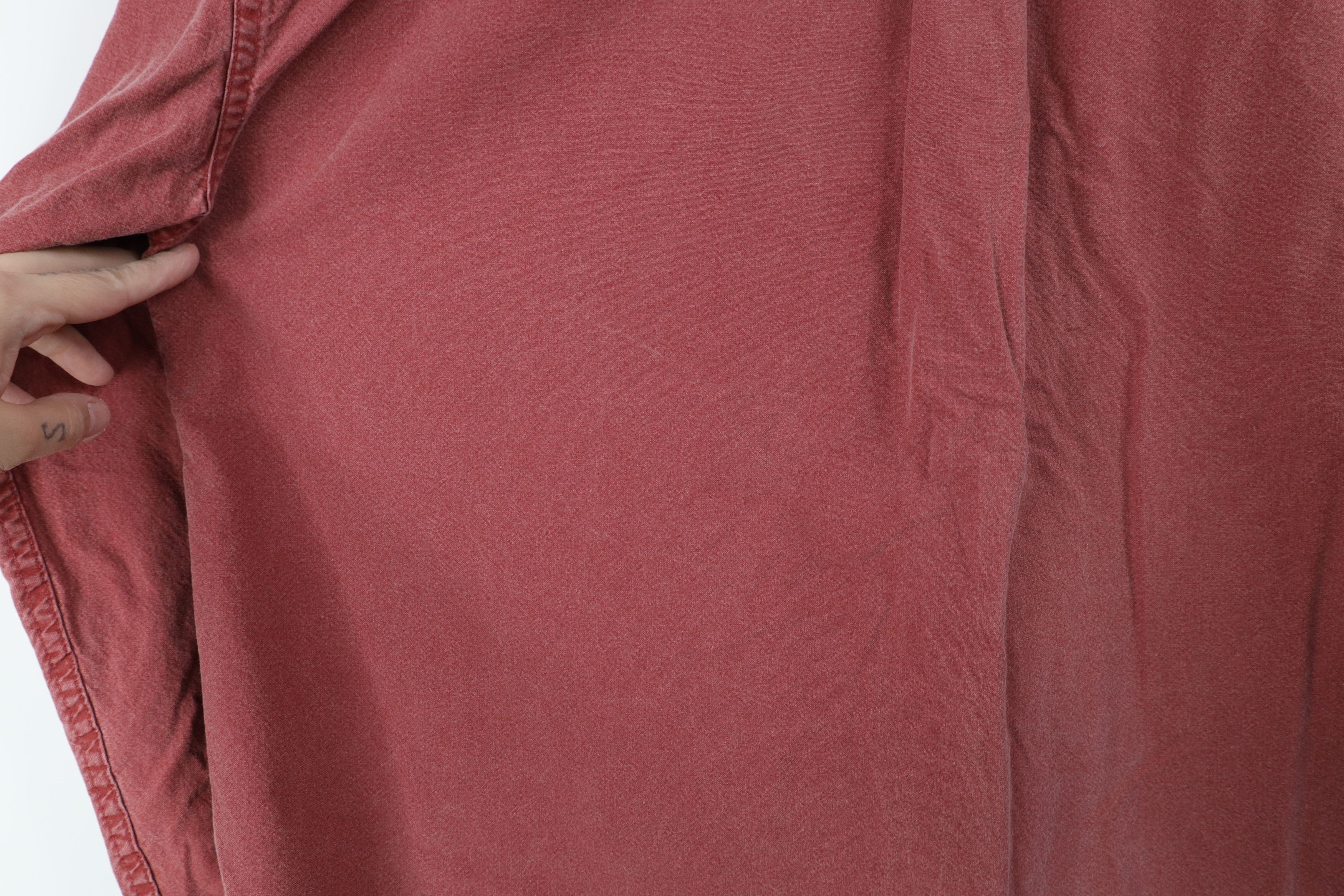 L.L. Bean Vintage 90s LL Bean Collared Button Shirt Red Cotton Size US XXL / EU 58 / 5 - 11 Thumbnail