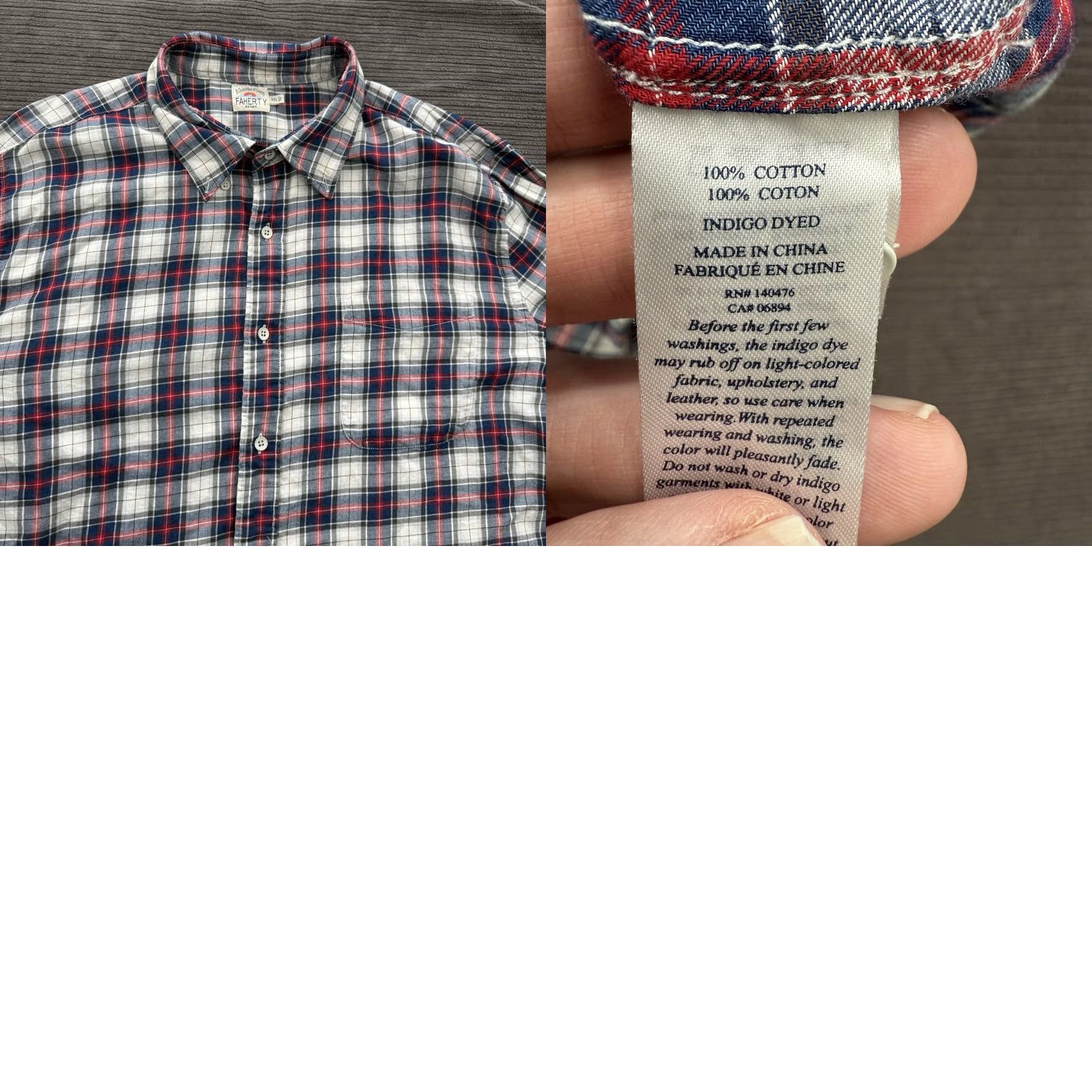 Faherty Faherty Shirt Men 2XL Cotton Plaid Long Sleeve Button Up Designer Preppy Shirt Size US XXL / EU 58 / 5 - 8 Thumbnail