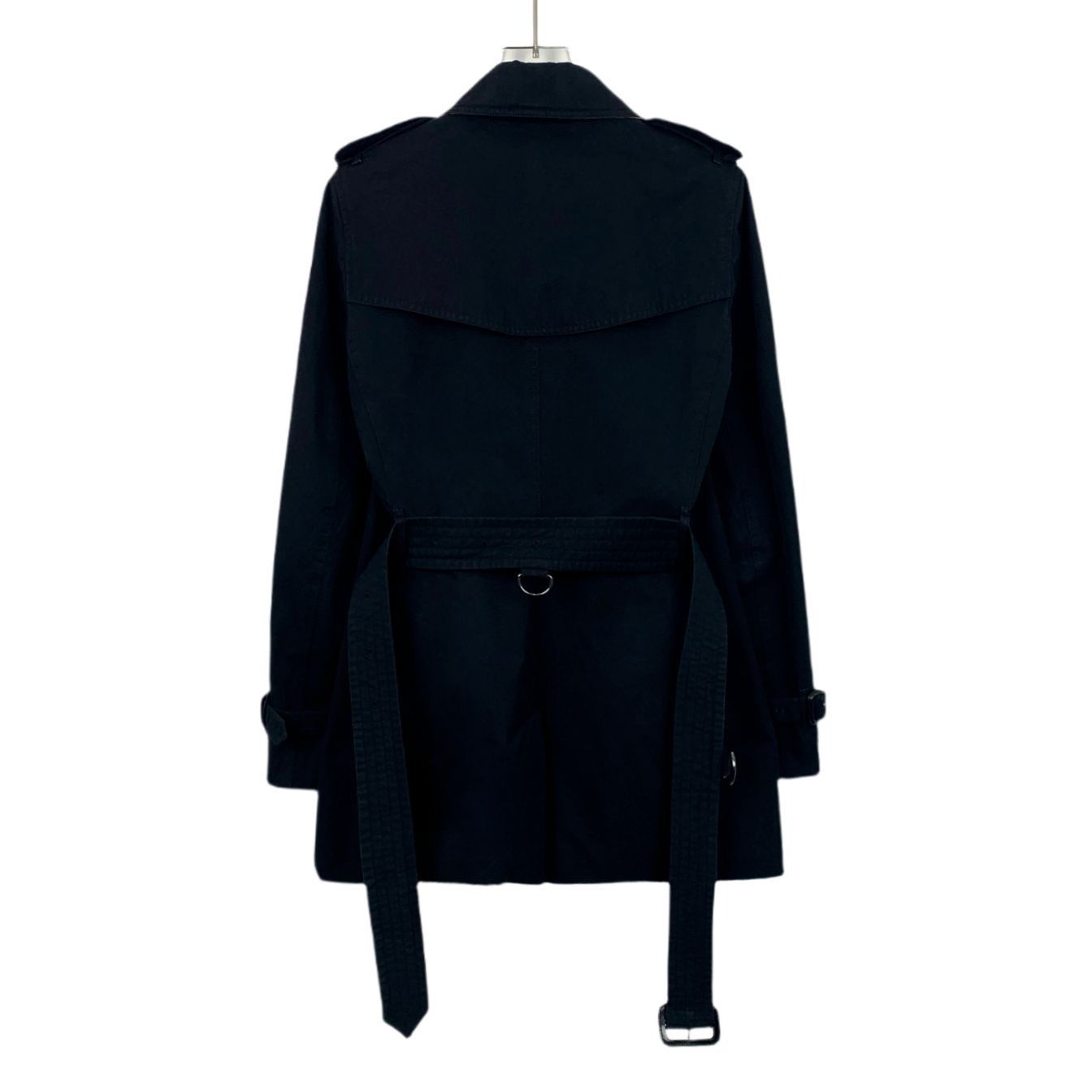Burberry Burberry Black Double-Breasted Cotton Trench Coat With Belt Size S / US 4 / IT 40 - 8 Thumbnail