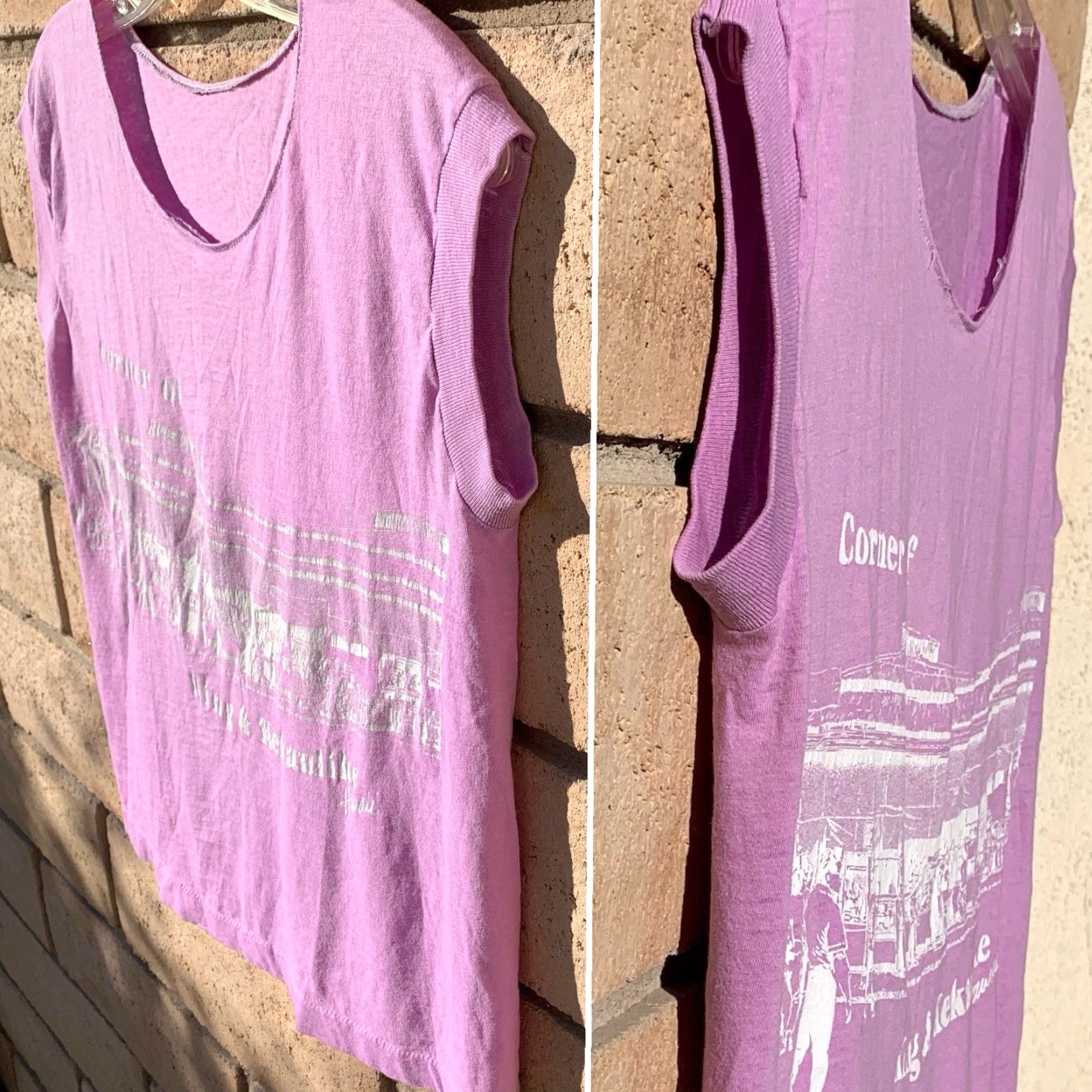 Vintage VINTAGE King & Kekaulike Hawaii Muscle Shirt Sleeveless Graphic Tee T Shirt 80s Purple Unbranded T-Shirt Adult L 80s Womens Mens Boys Girls Size US L / EU 52-54 / 3 - 7 Thumbnail